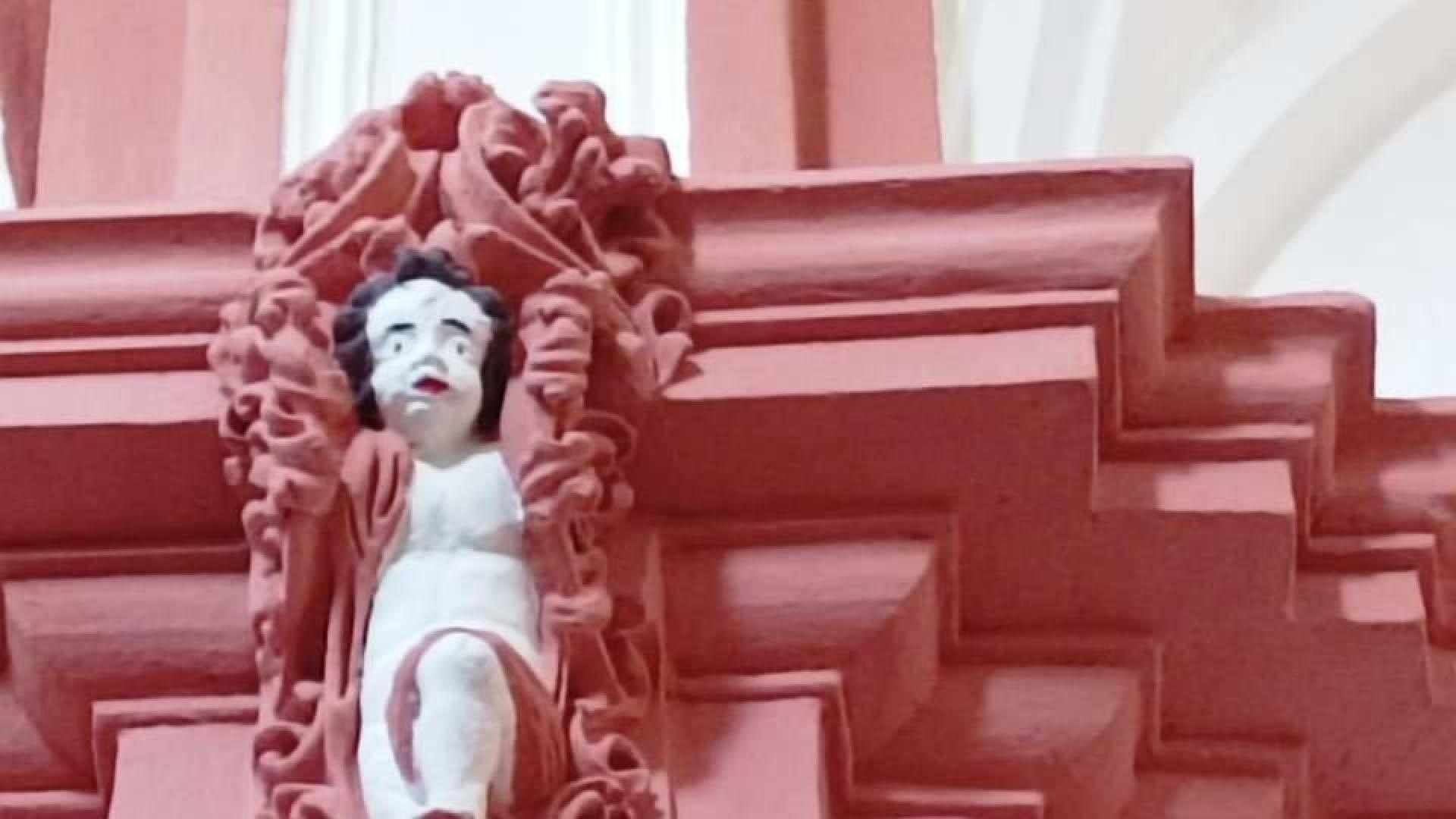 Uno de los querubines restaurados en Soria