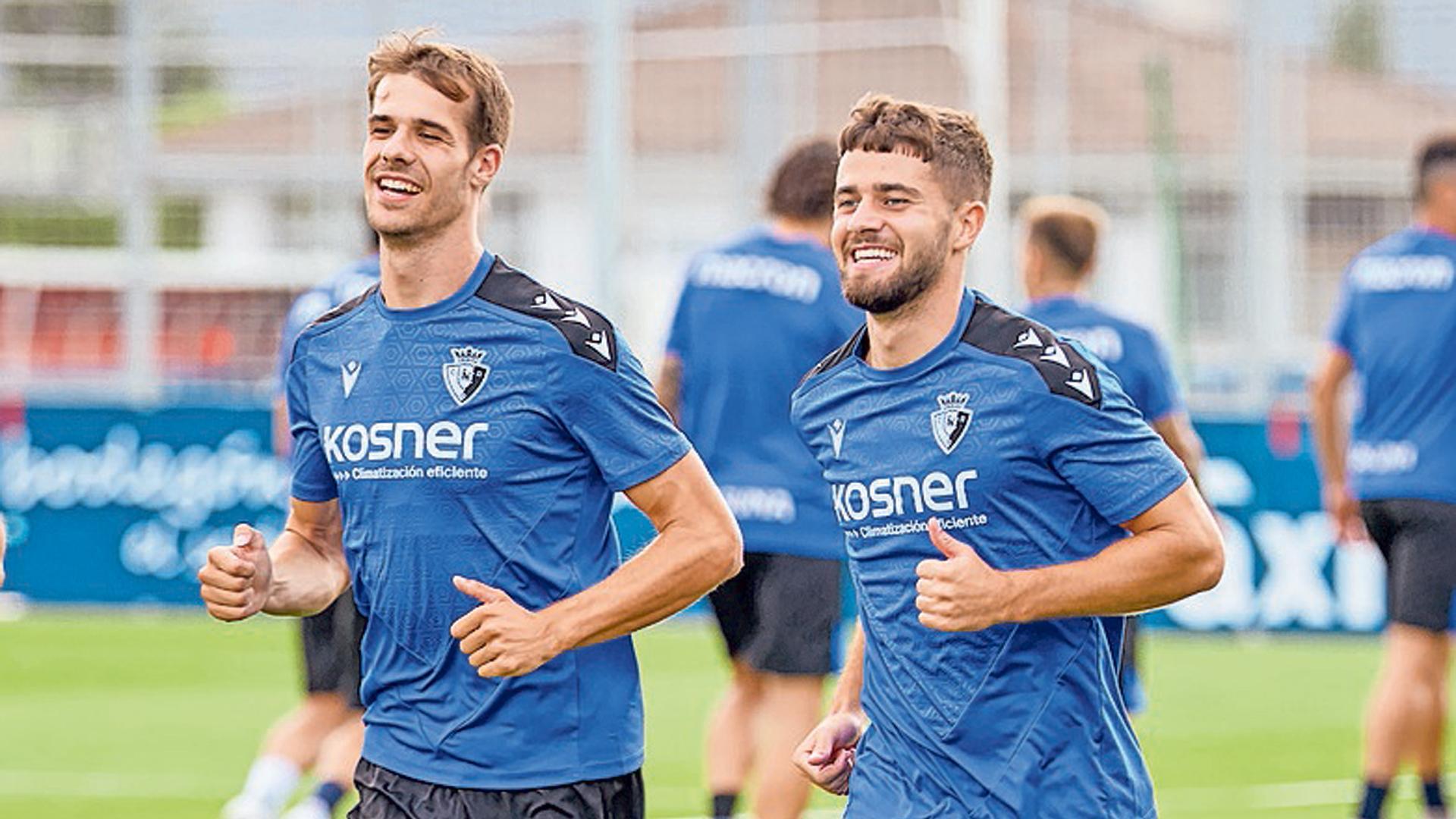 Ander Yoldi junto a Iker Muñoz, en una sesión anterior