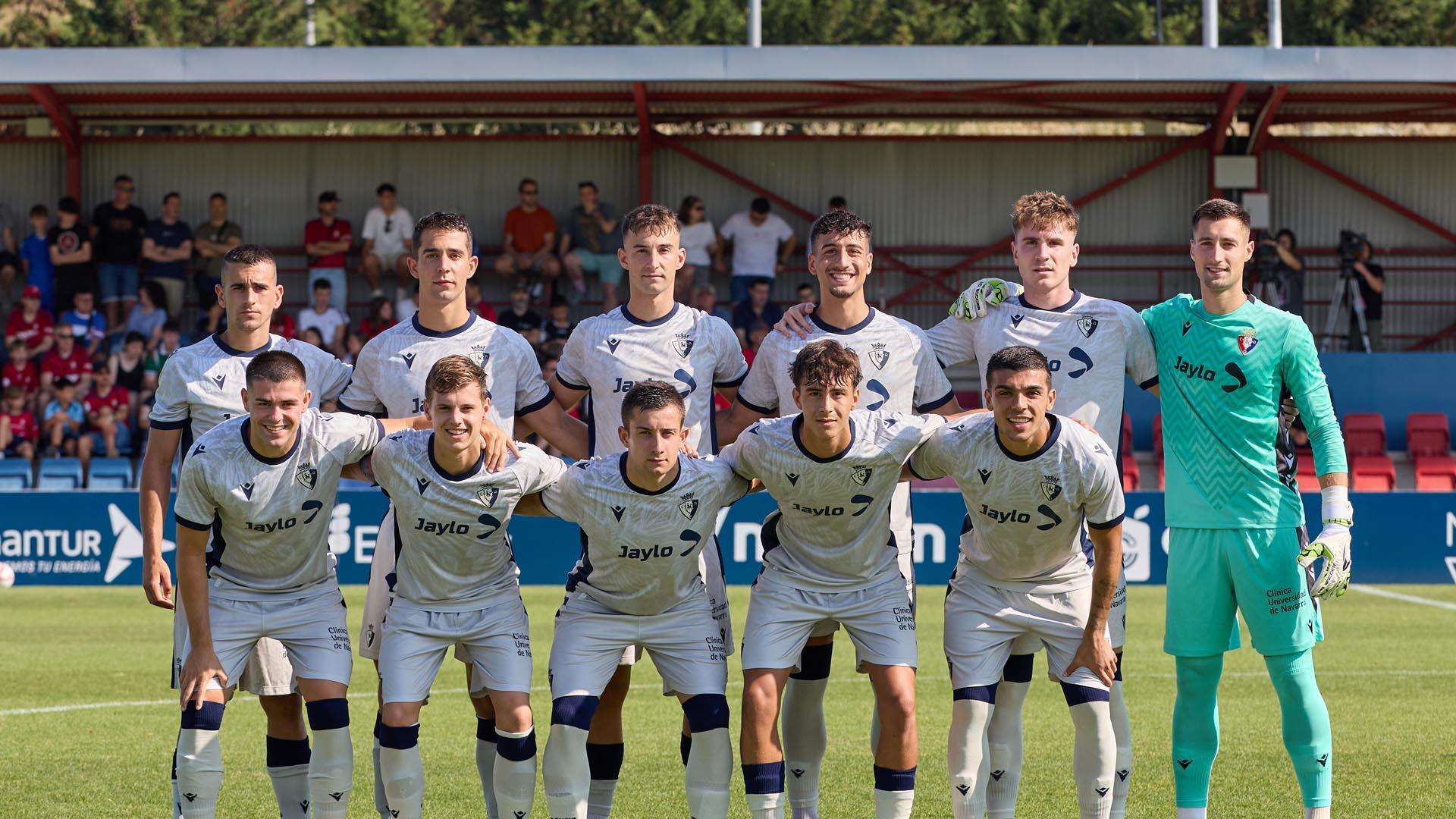 Alineación que presentó Osasuna Promesas en el amistoso que disputó en julio ante el primer equipo rojillo