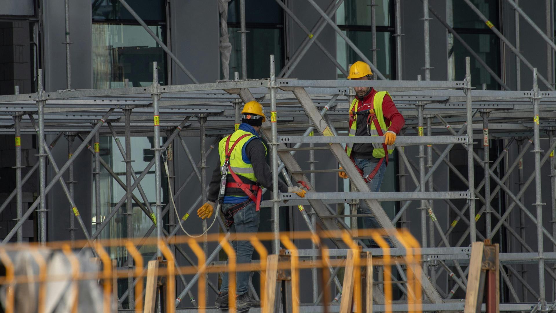 Trabajadores en una obra
