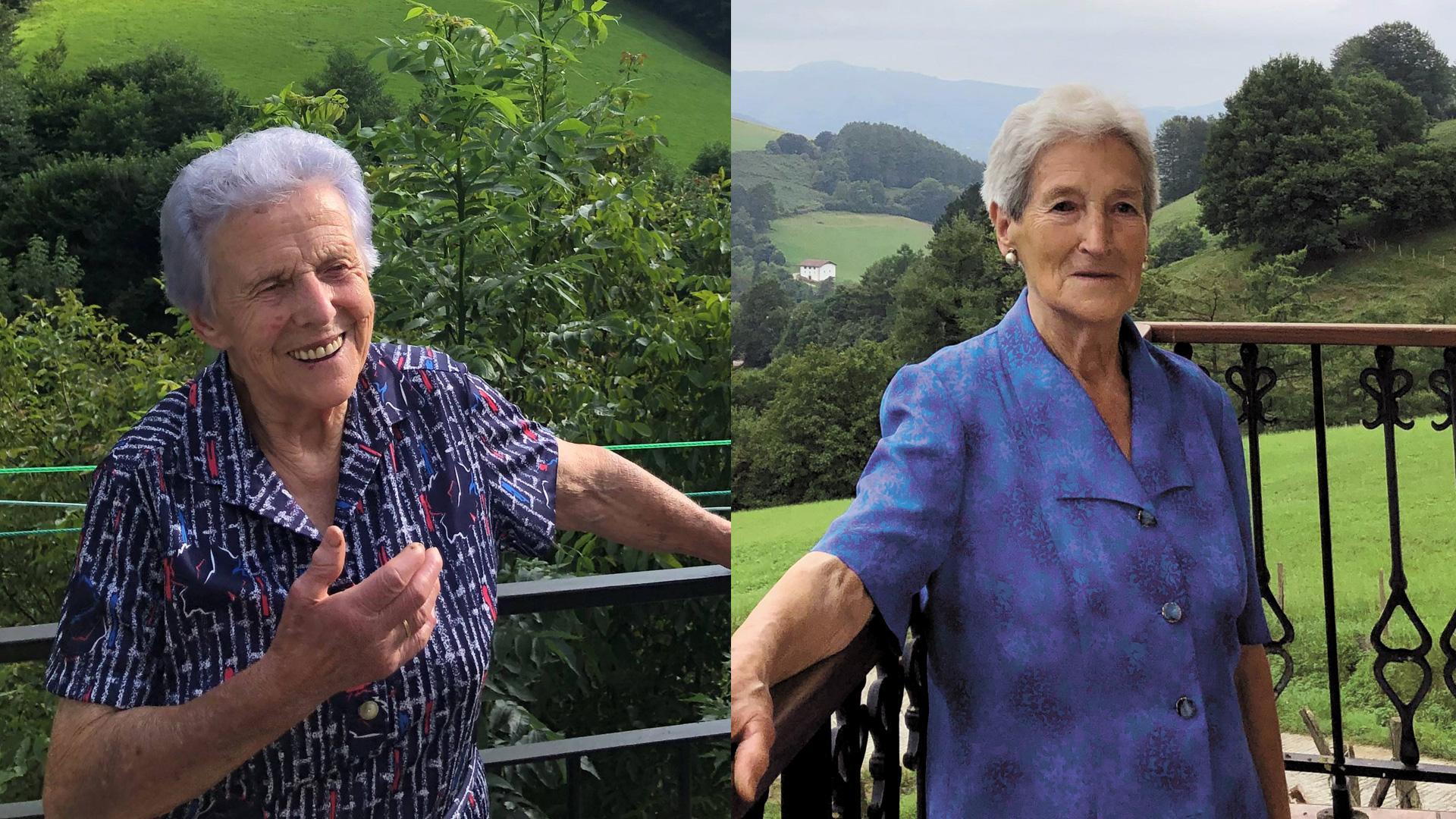 Micaela Zabaleta, de 94 años y Feliciana Zabaleta, de 90 años
