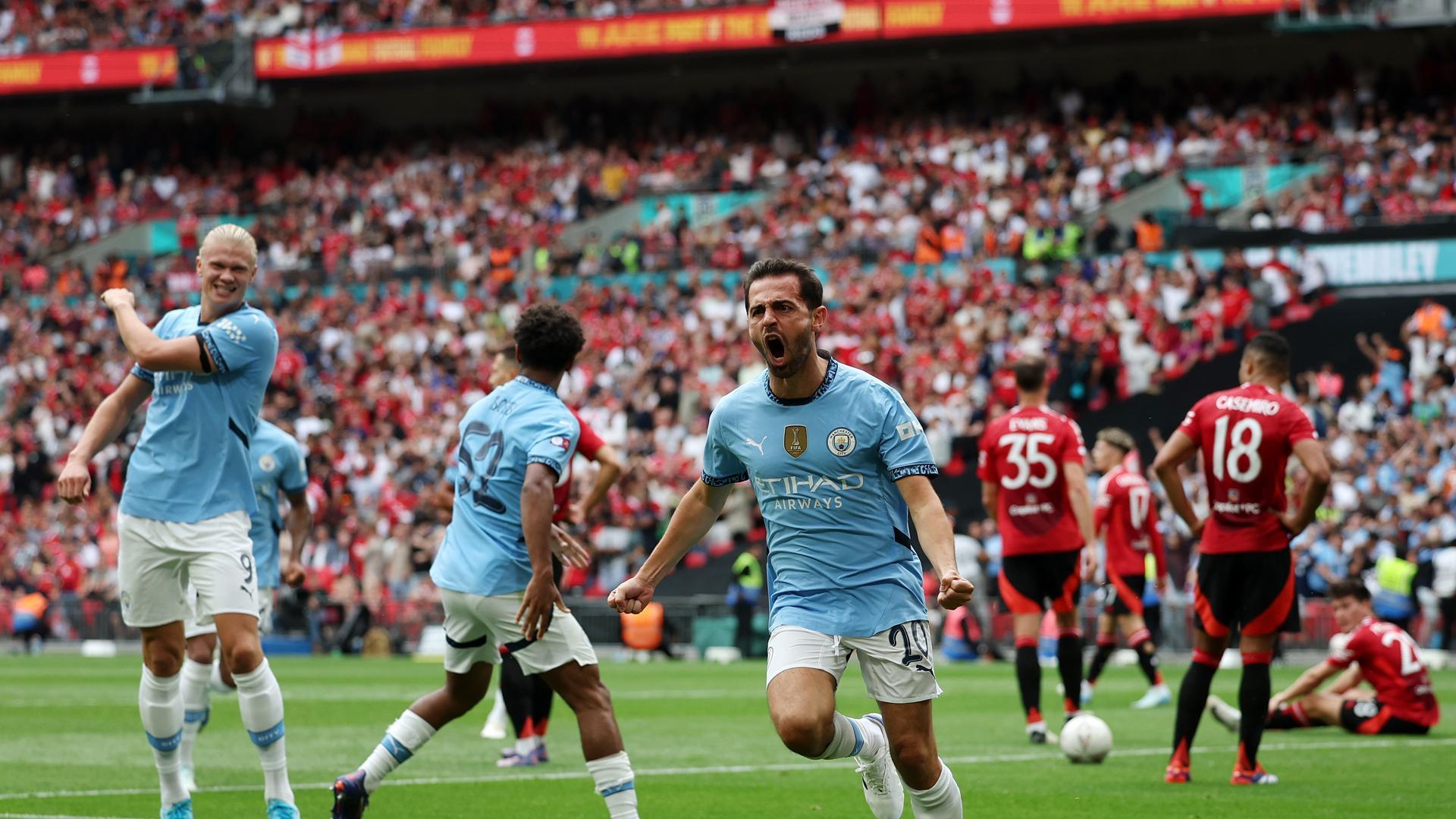 Bernardo Silva anotó el empate para el Manchester City