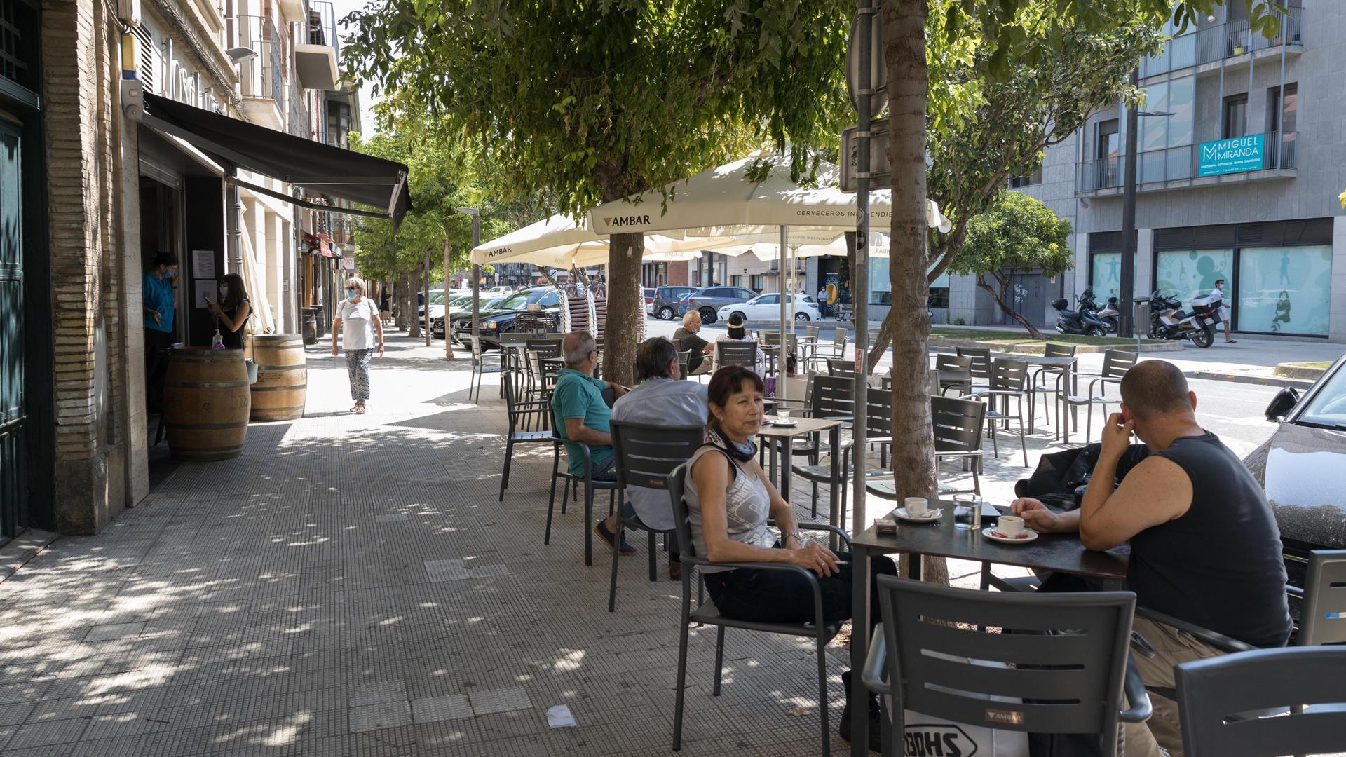 La terraza del bar en una imagen de archivo