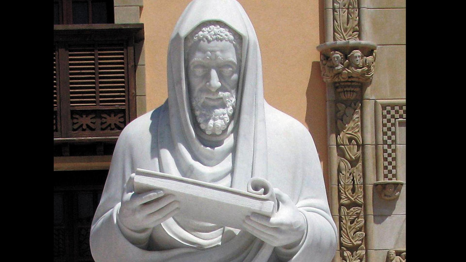 Escultura del poeta tudelano Yehudah Halevi