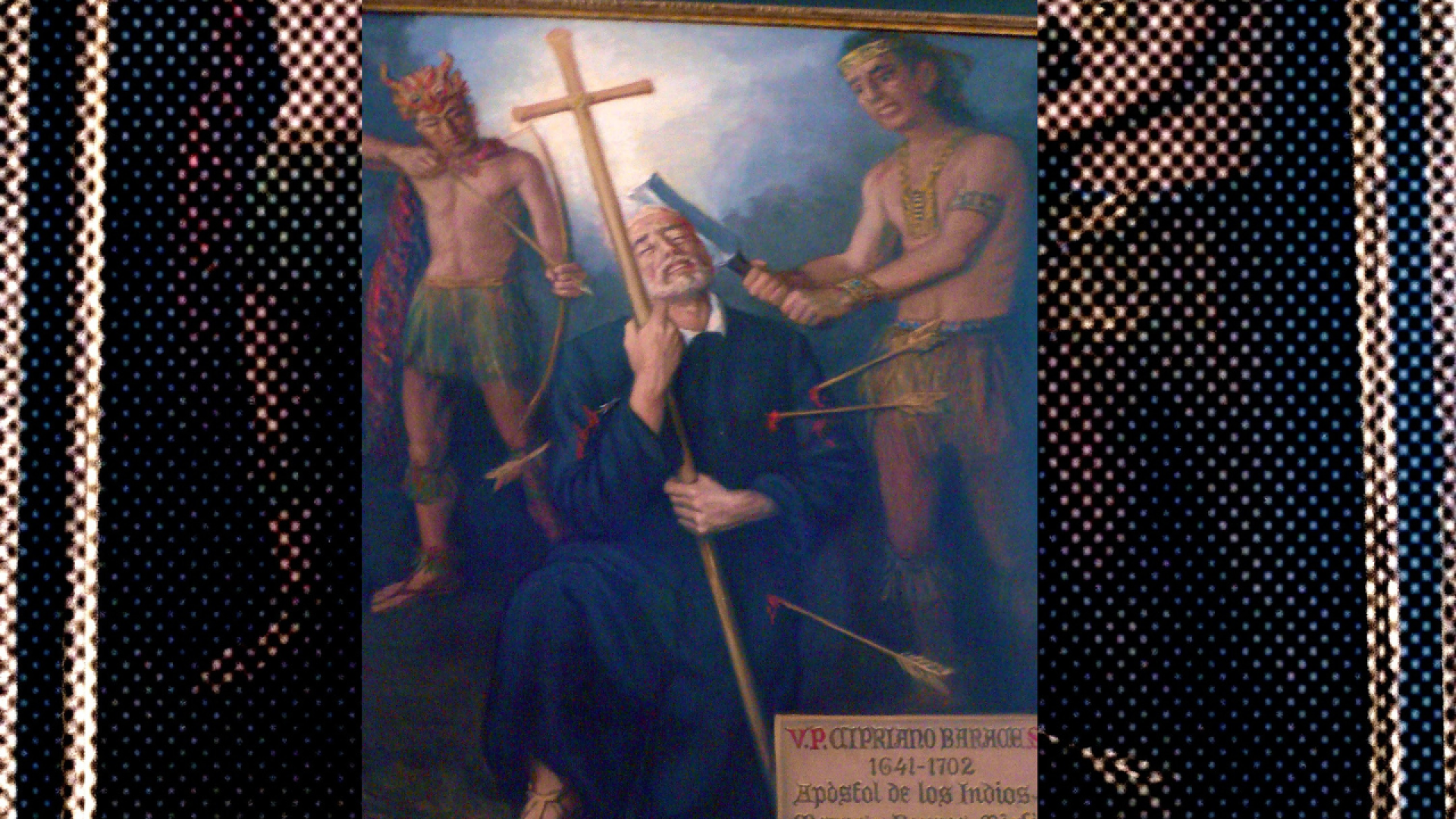 Retrato de Cipriano de Barace, evangelizador de Bolivia, en la Casa de Juntas del Valle de Roncal