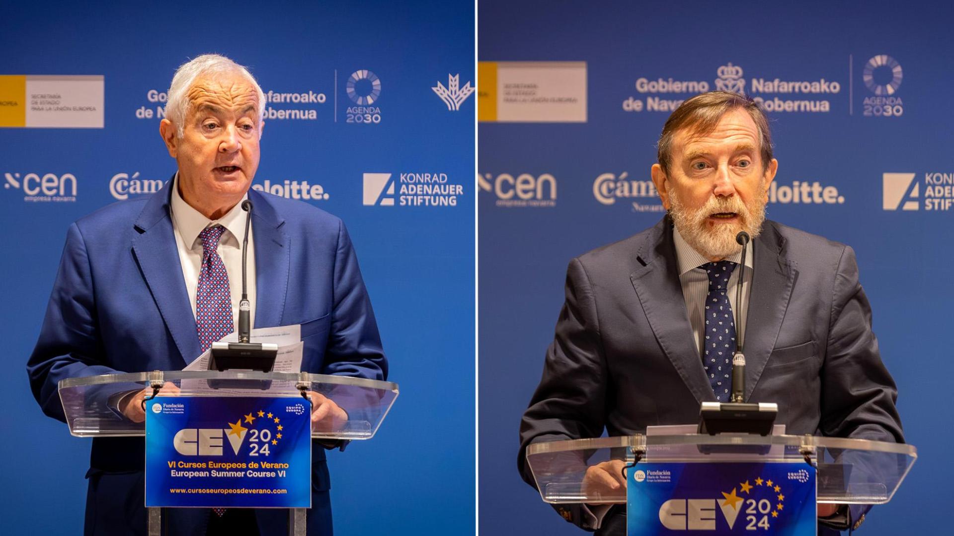 Ignacio Terés, presidente de Caja Rural de Navarra, y Luis Colina, presidente del Consejo de Administración del Grupo La Información