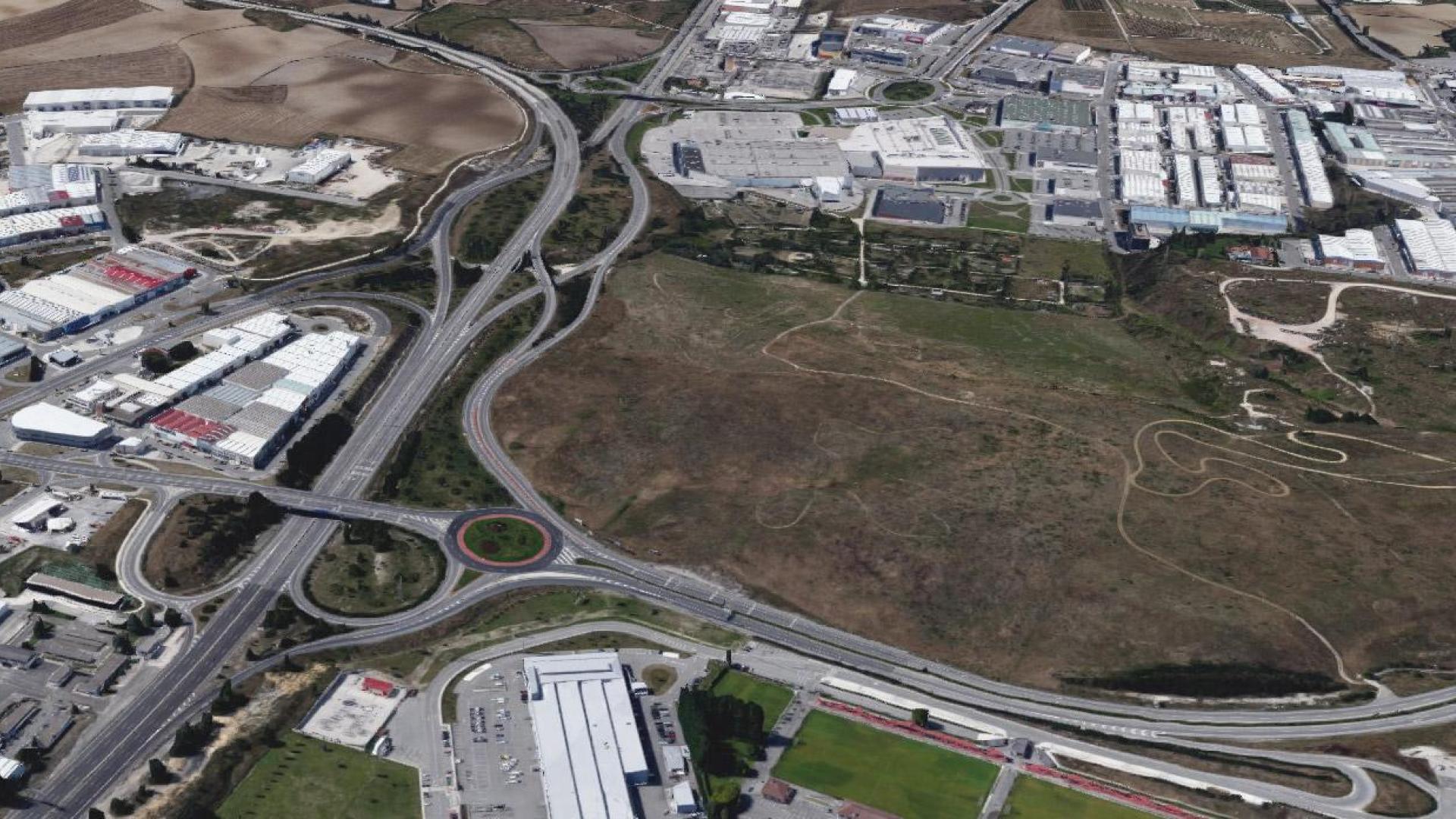 Vista aérea de la zona del accidente
