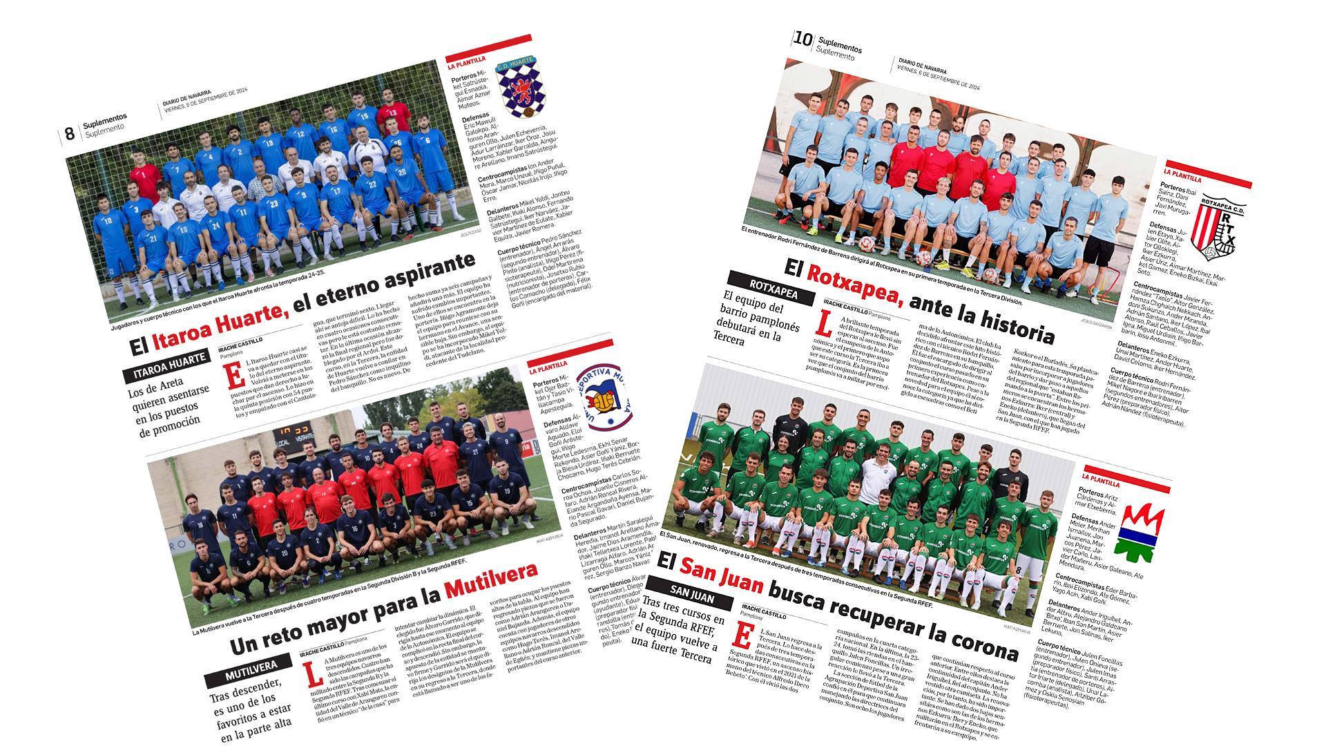 Toda la información de los equipos que compiten esta temporada 2024/2025 en la Tercera División navarra