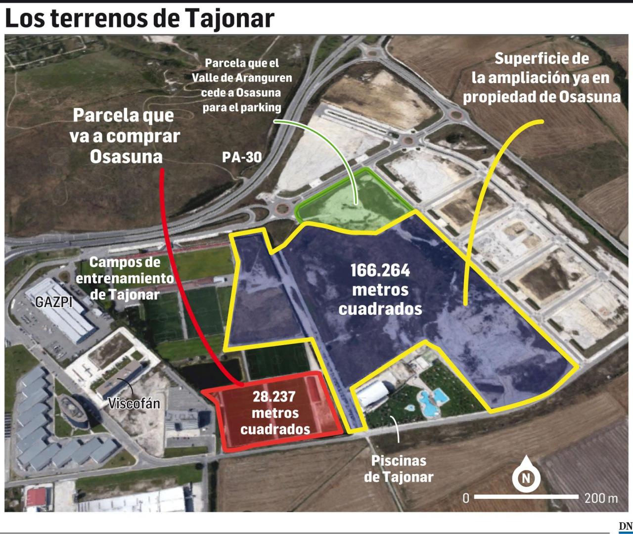 El nuevo mapa de las instalaciones de Tajonar