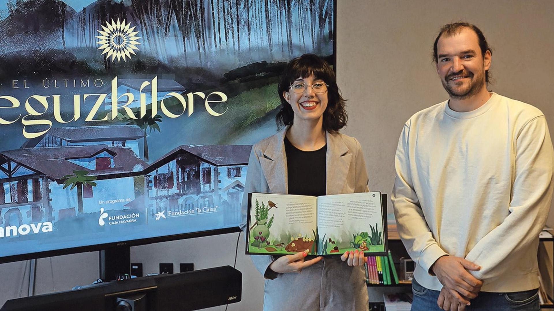 Bárbara Gragirena, promotora y creadora del cuento, e Iñigo Legasa, compositor musical