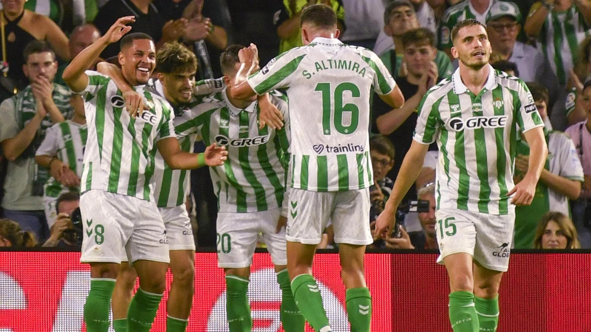 Celebración del segundo gol del Betis