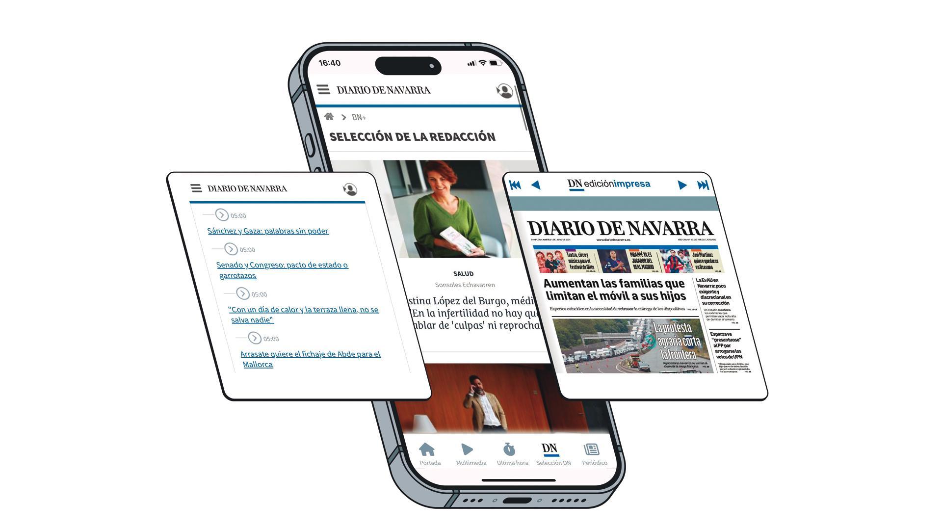 La nueva APP de Diario de Navarra presenta numerosas novedades para los lectores