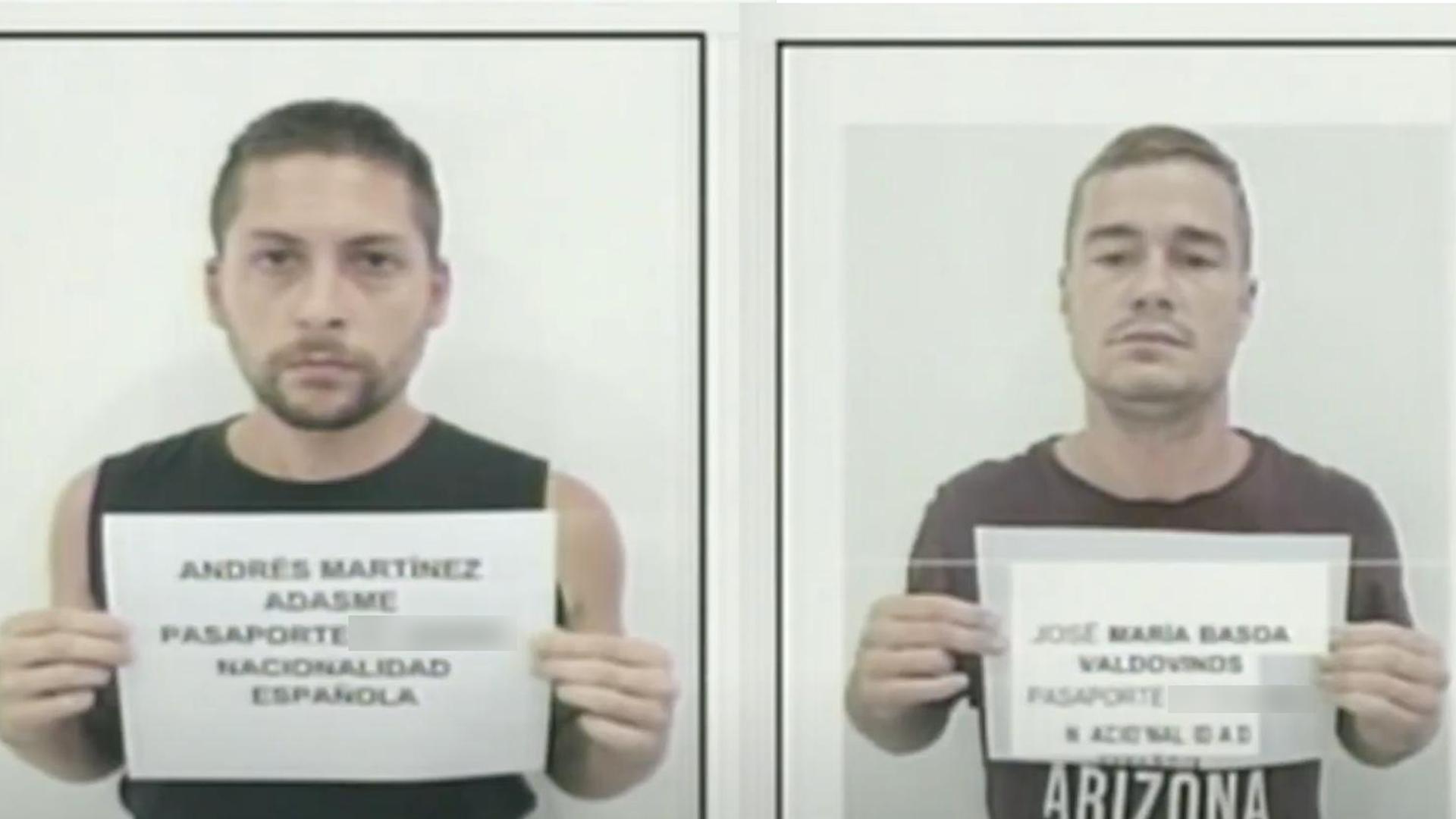 Los detenidos han sido identificados como Andrés Martínez Adasme y José María Basoa Valdovinos