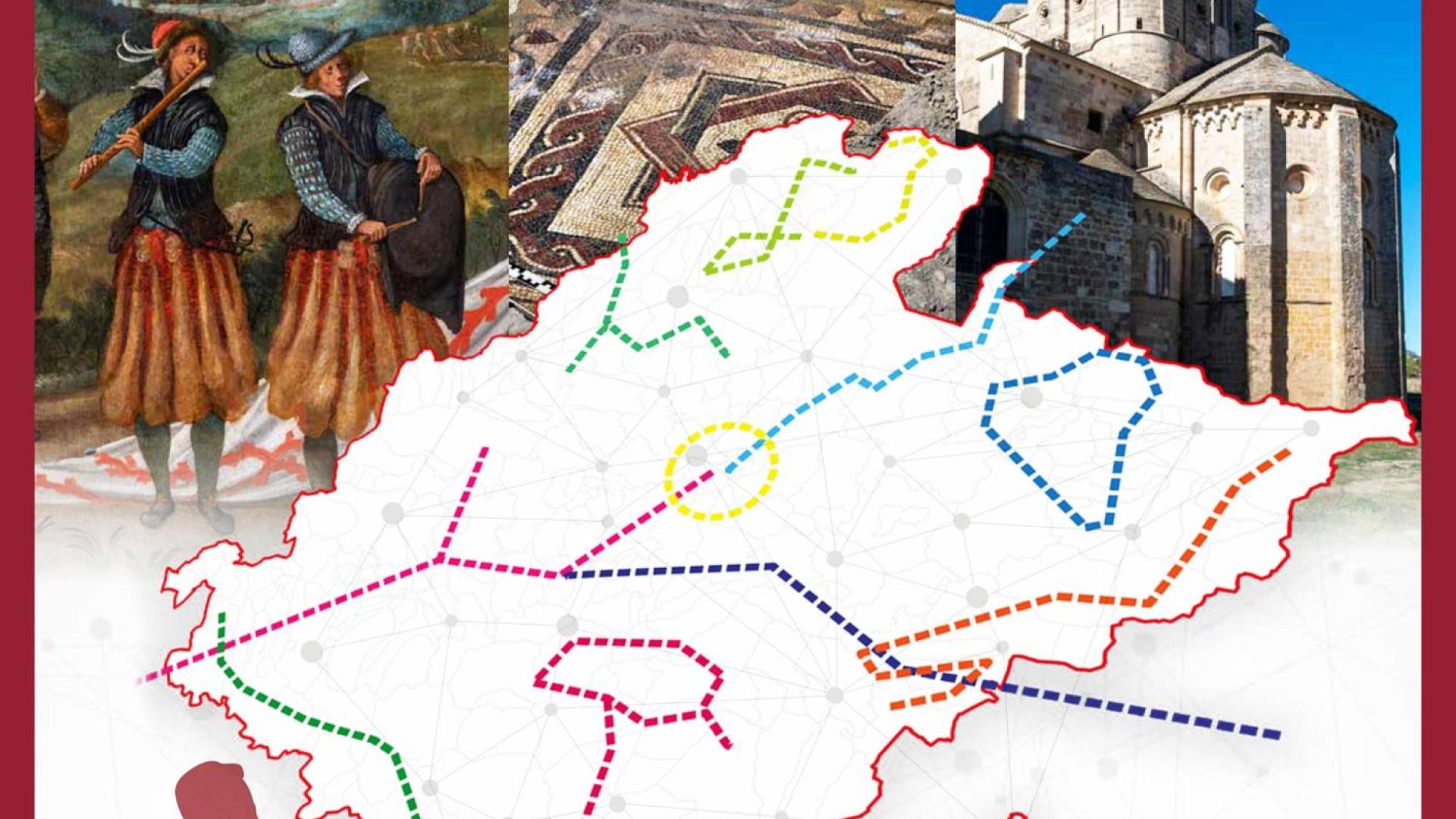Cartel de las Jornadas Europeas de Patrimonio organizadas por el Gobierno de Navarra del 26 de septiembre al 9 de octubre