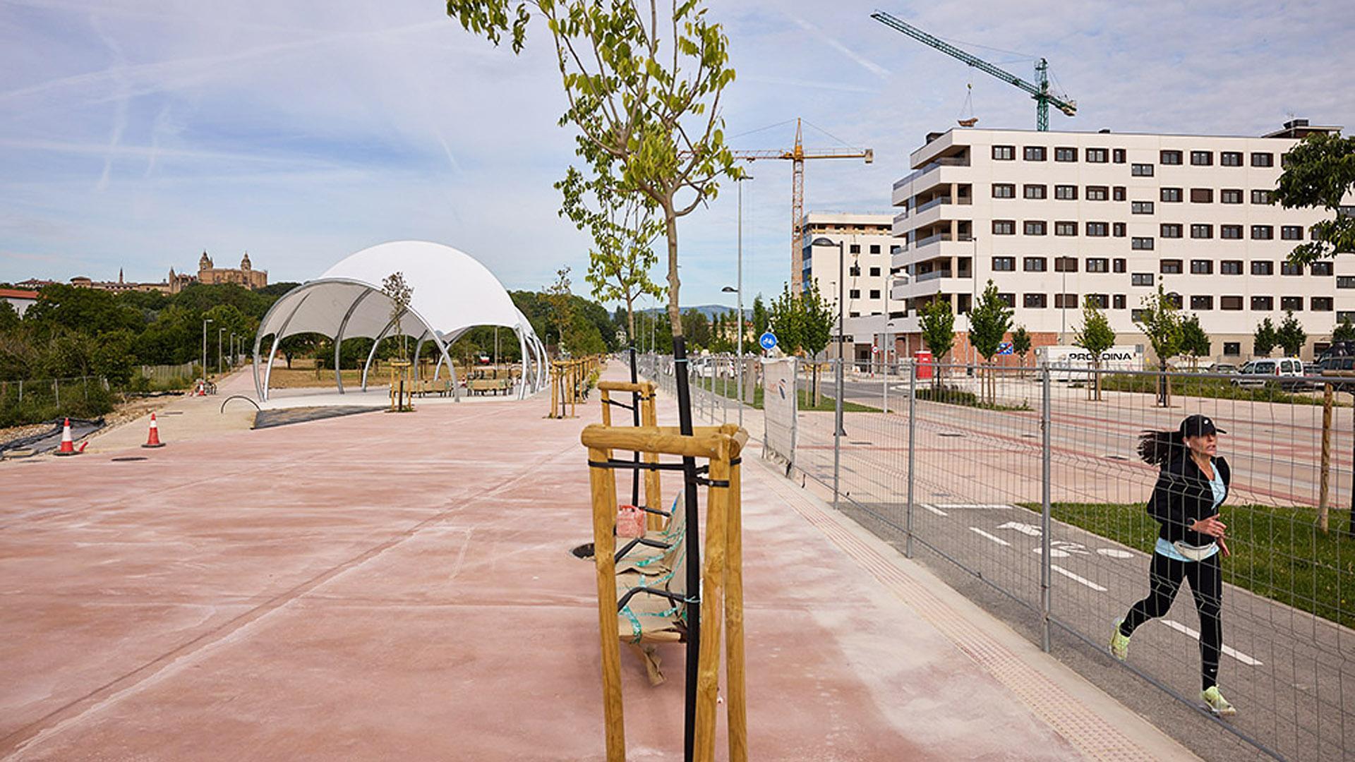 Vista del Parque de la Magdalena en la zona de Txantrea Sur