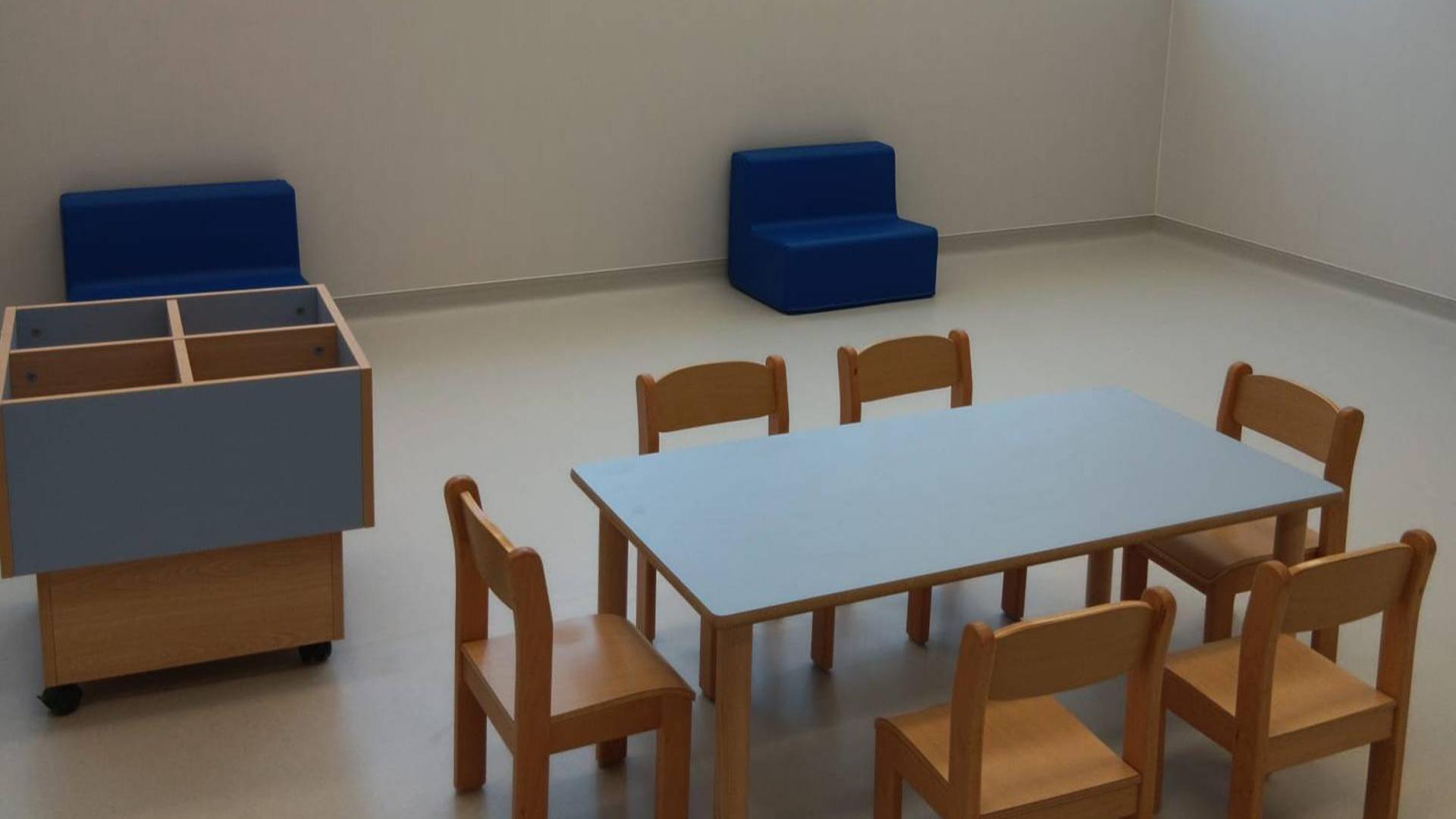 Una de las aulas habilitadas para la escuela infantil