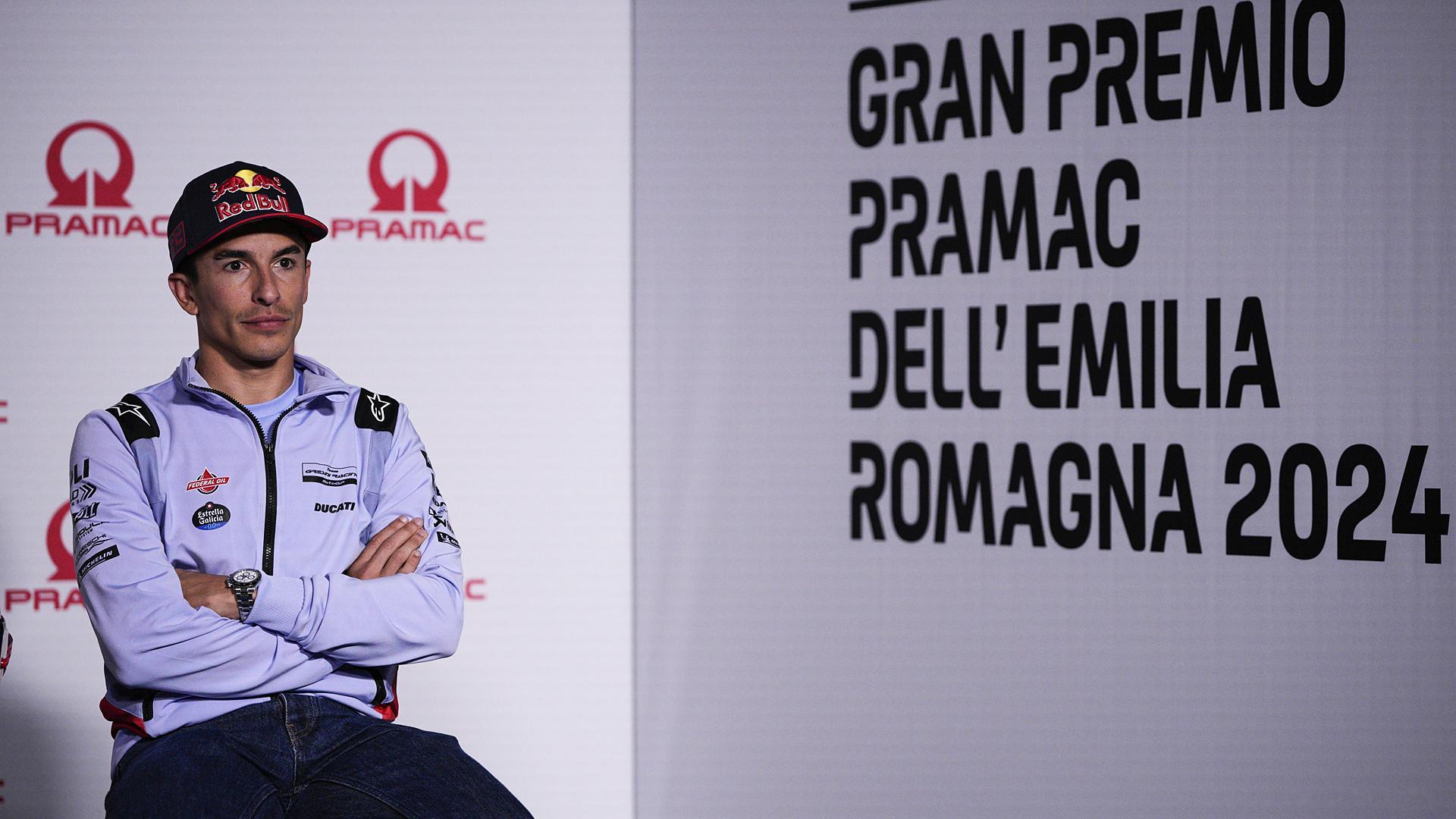 Marc Márquez durante la presentación del GP Emilia Romaña de MotoGP