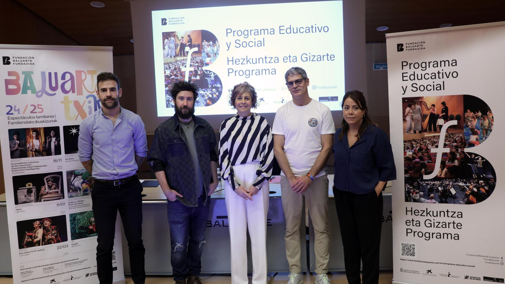 De izda a dcha: Iker Huitzi, Rubén Jauquicoa, Rebeca Esnaola, Izaskun Azcona y Unai Esparza