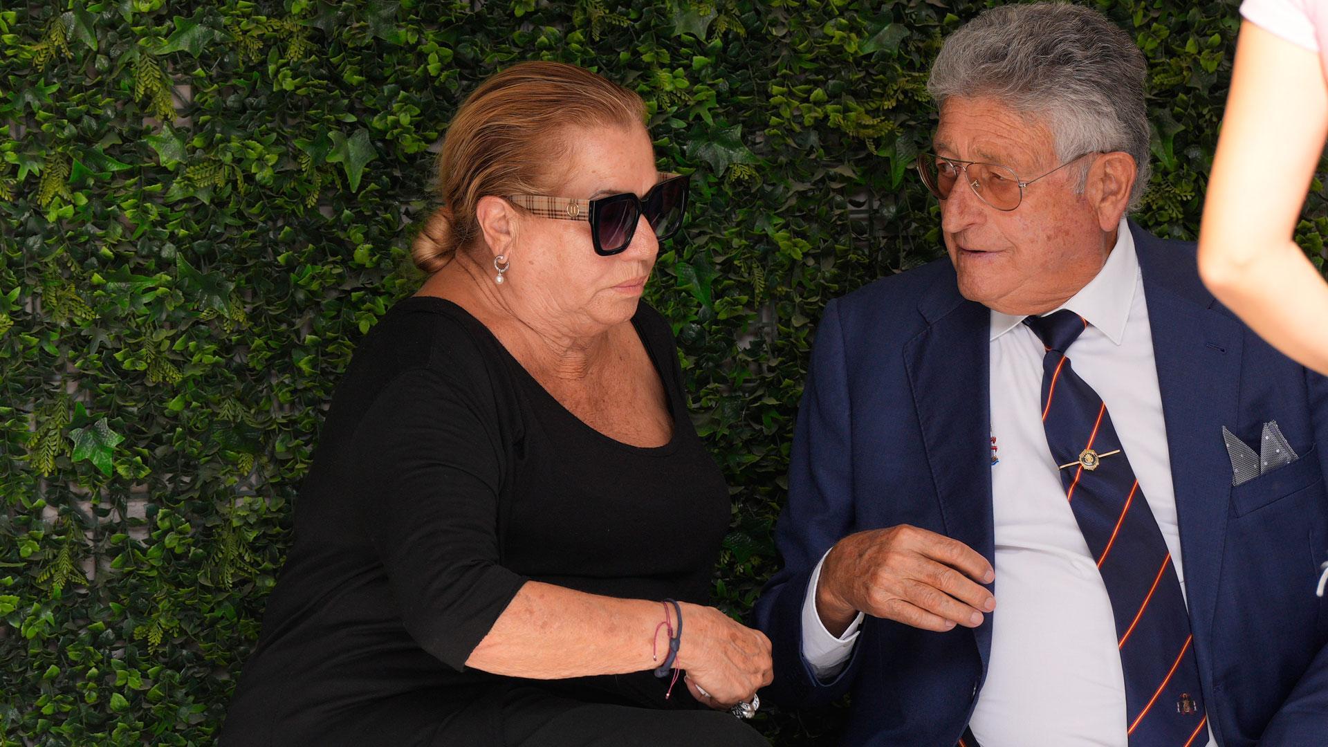 Mayte Zalívar en el tanatorio de San Bernabé en Marbella tras el fallecimiento de su marido Julián Muñoz