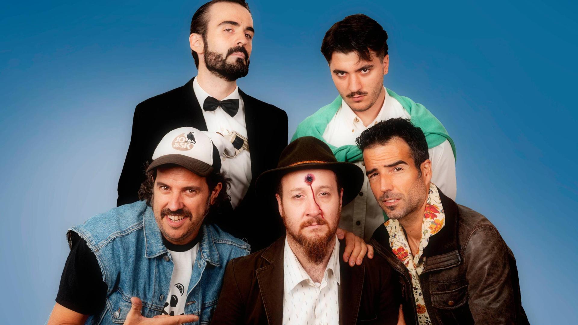 Arriba, desde la izquierda, Long L. (Javi Aramendía) y Billy the Kid  (Iñigo Vidaurre). Abajo, desde la izquierda, Jo (Jose Monreal), El Loko (David Lotero) y Swiss Knife (Aritz Sardina)