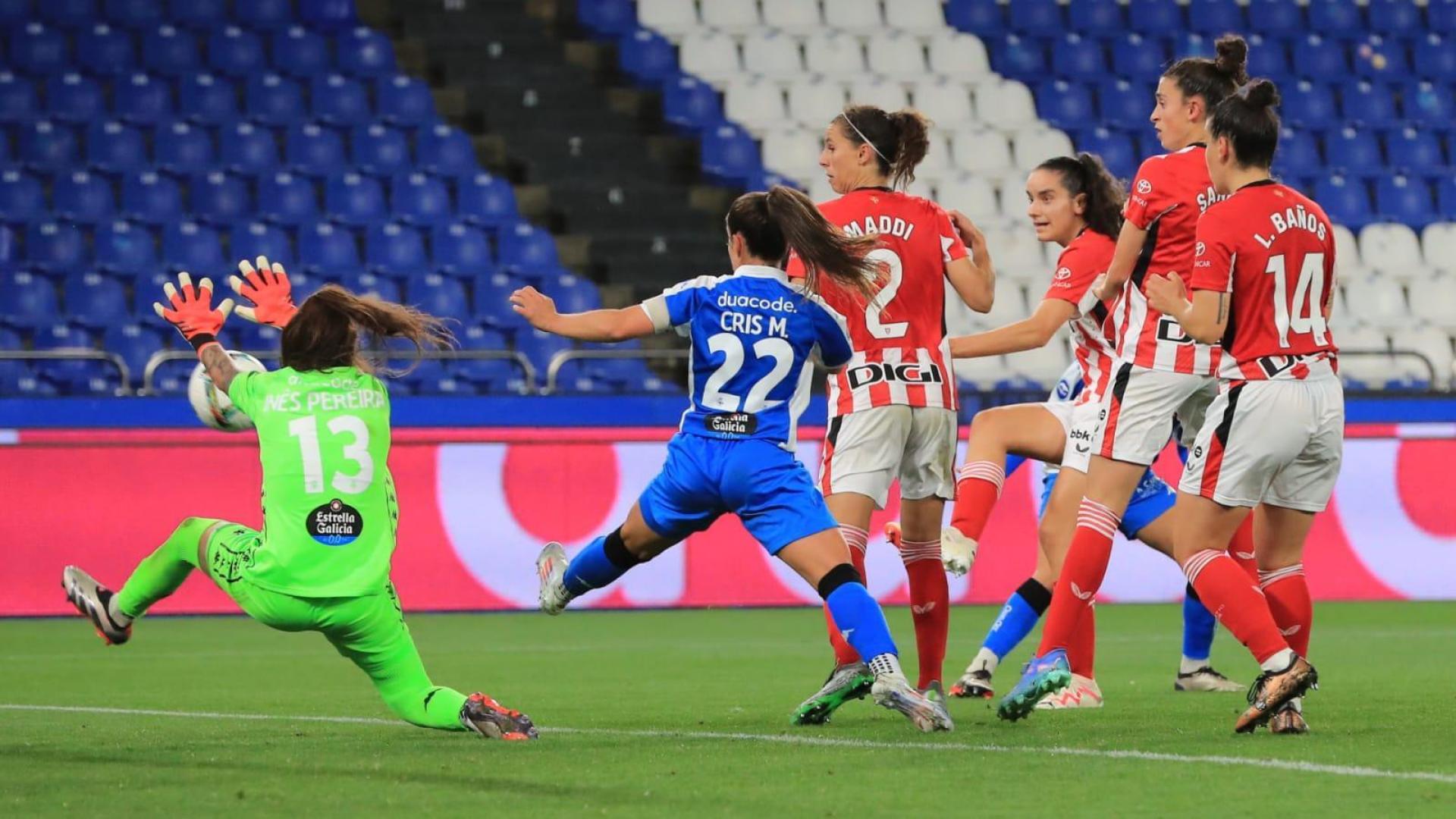 Maite Valero anotó su primer gol en Primera