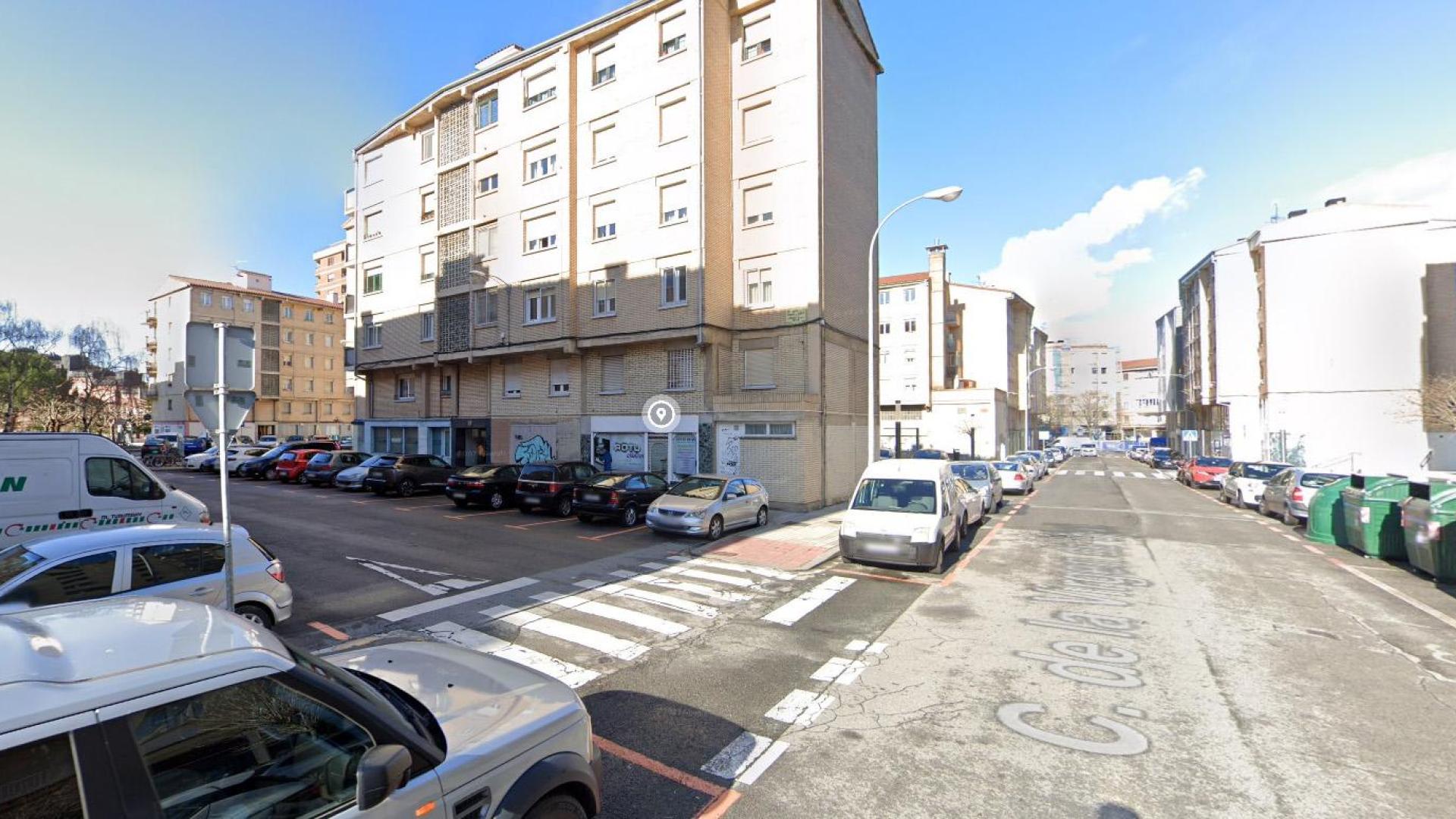 Cruce de Virgen de Ujué con Virgen de Codés en el barrio de San Juan