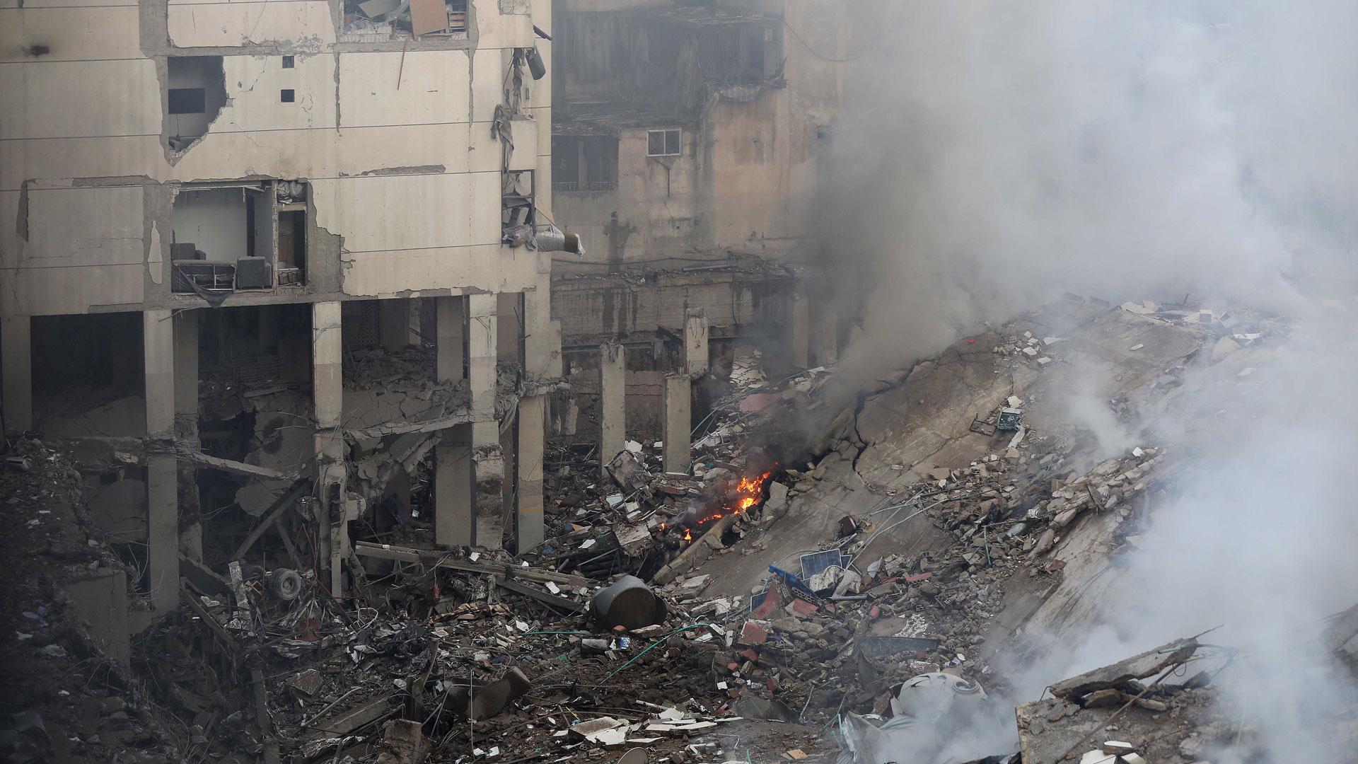 Bomberdeo israelí en los suburbios de Beirut, en Líbano