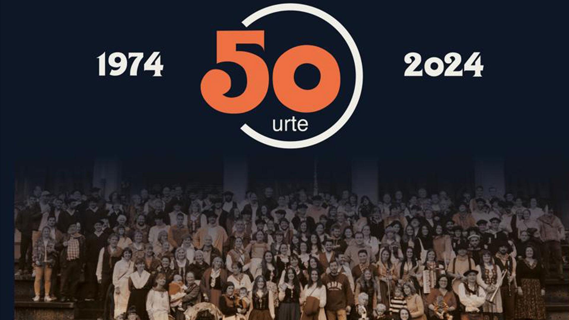 Cartel de celebración del 50º aniversario de Ortzadar