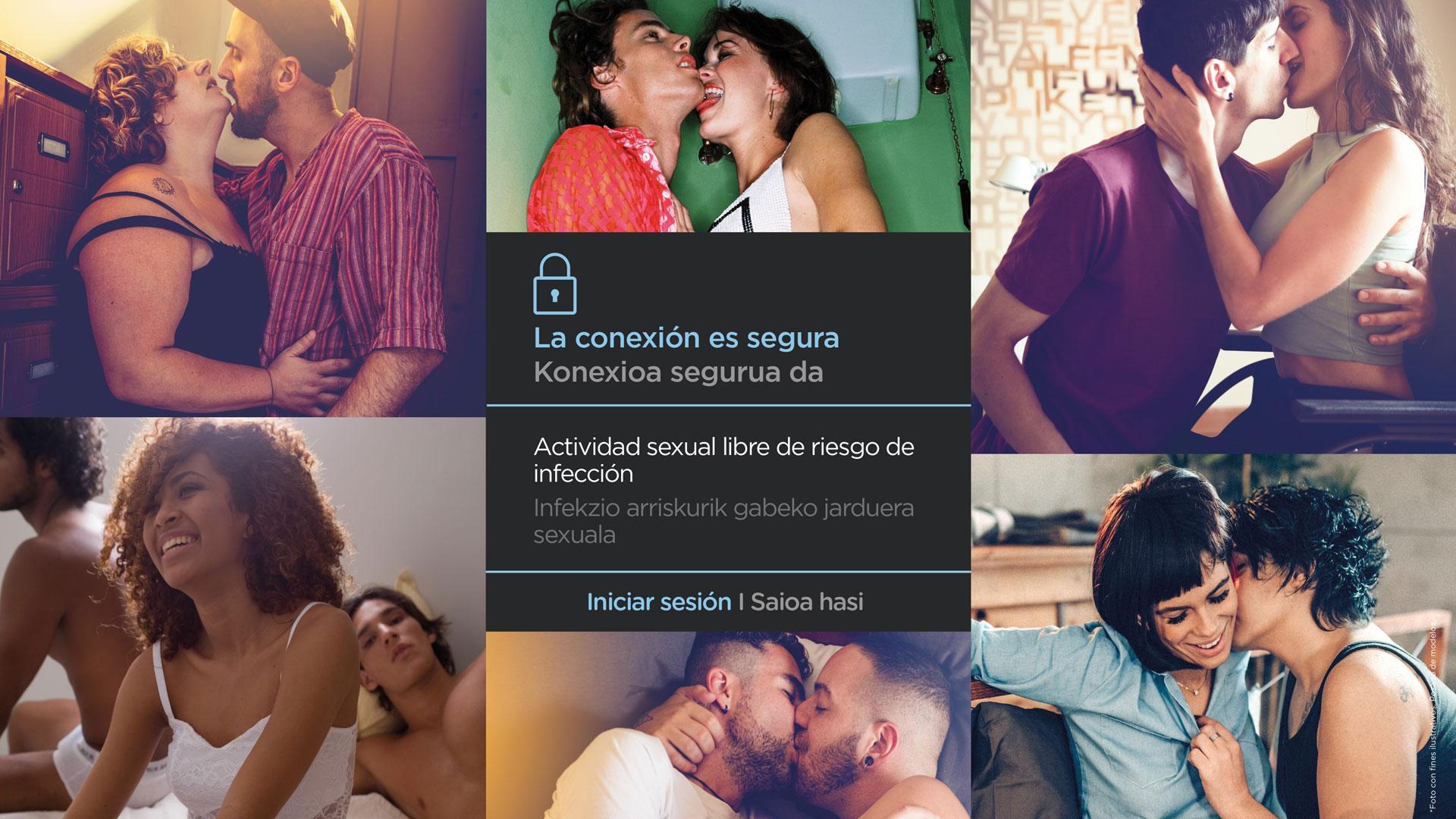 Cartel de la campaña 'Conexión segura' del Gobierno de Navarra para concienciar sobr las infecciones de transmisión sexual