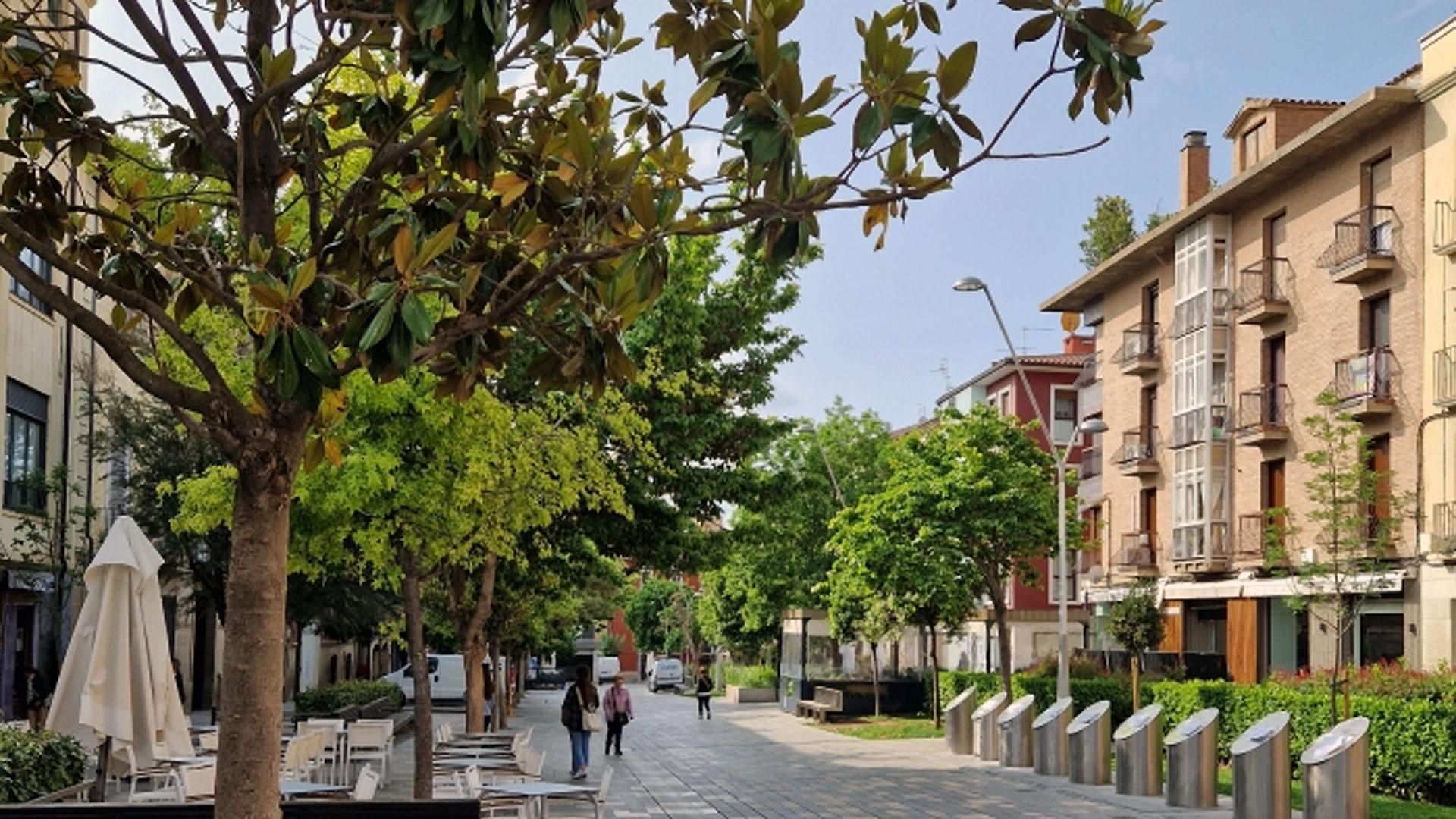 Vista de la calle Herrerías de Tudela