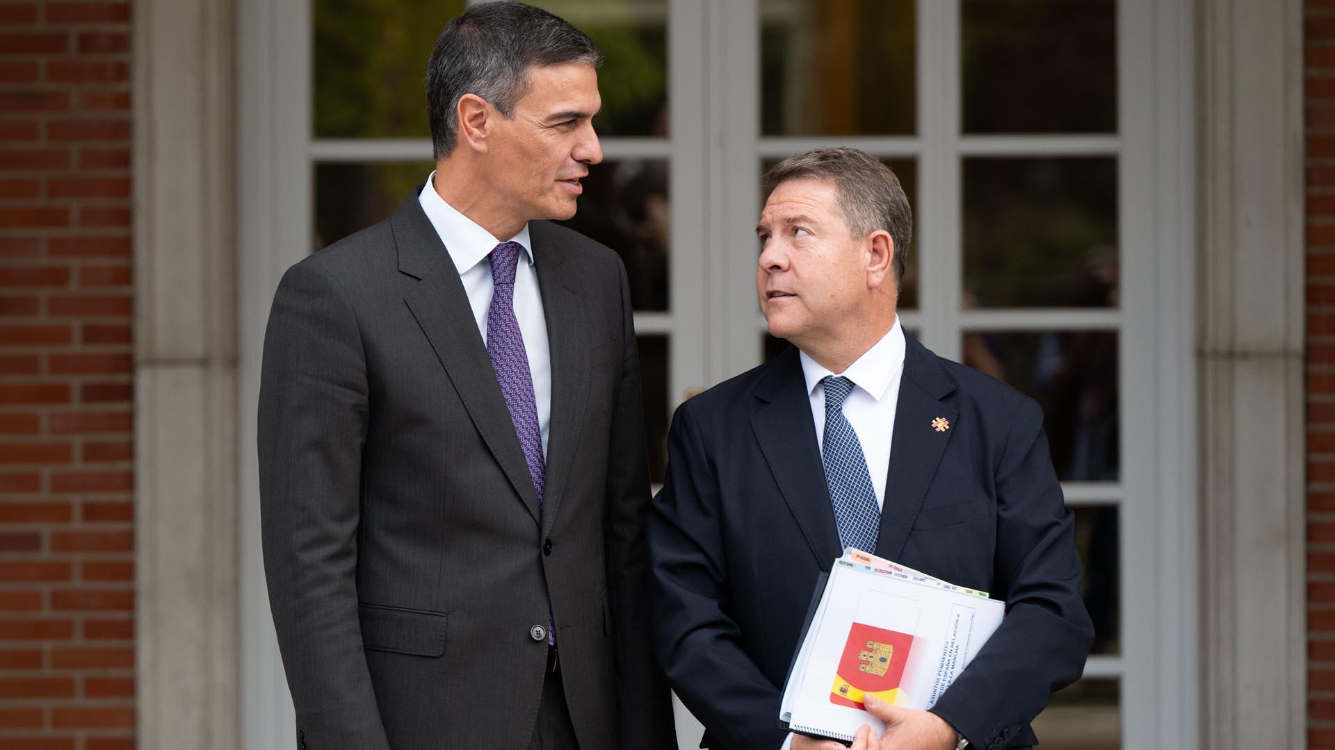 Pedro Sánchez y Emiliano García-Page, en su encuentro de este viernes