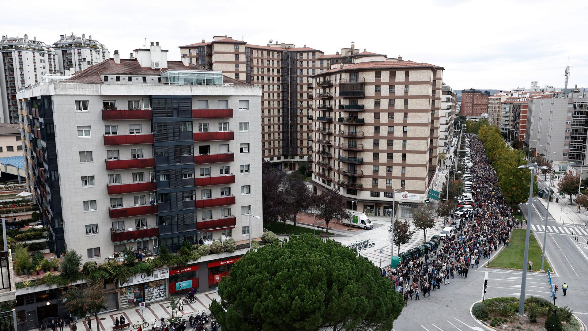 Manifestación en Pamplona en apoyo a Palestina.