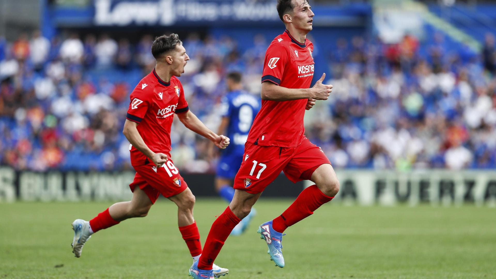 Budimir celebra su gol en Getafe