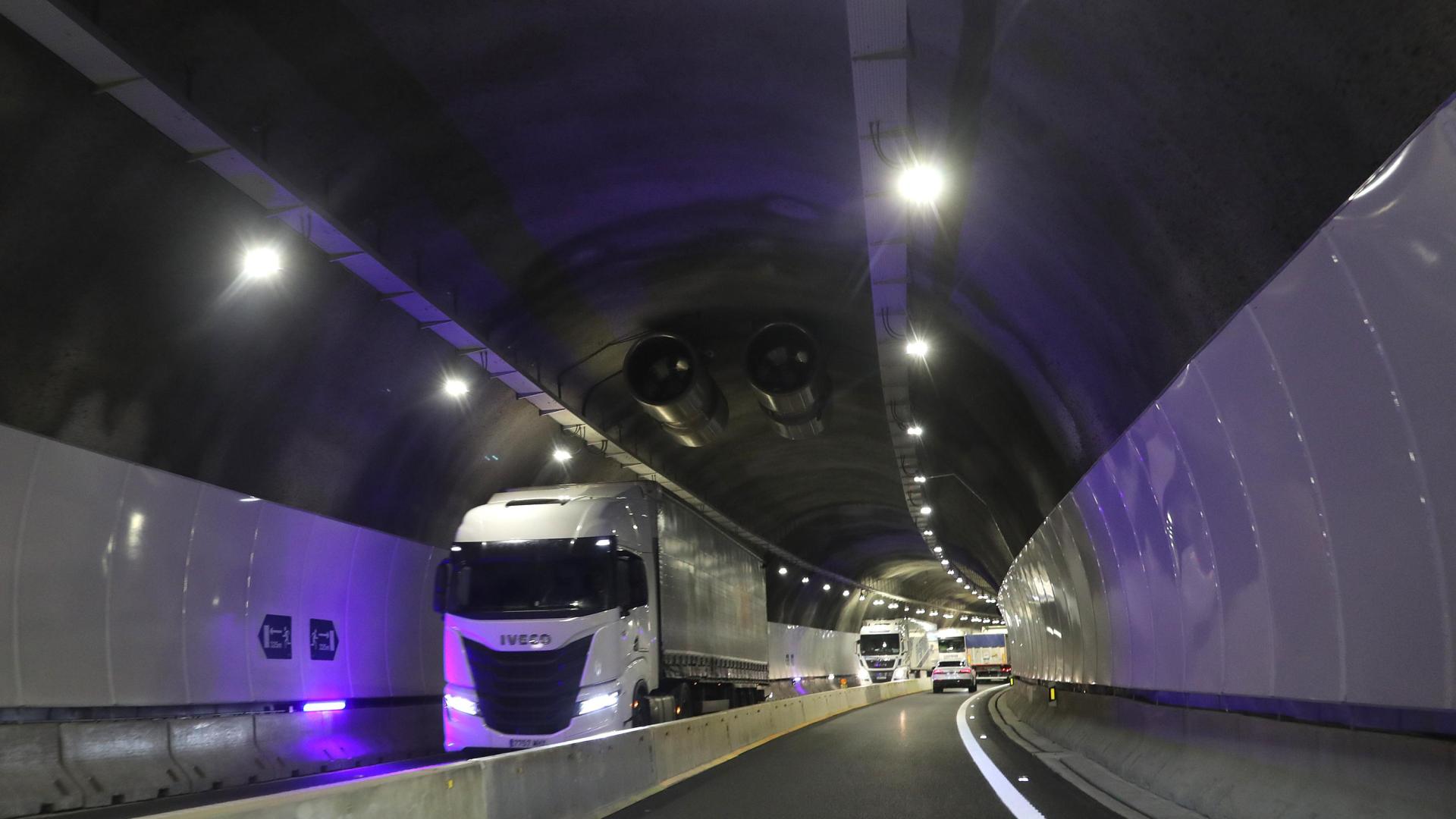 Imagen del by pass, habilitado en el túnel de Oindolar, en las proximidades de Andoáin.