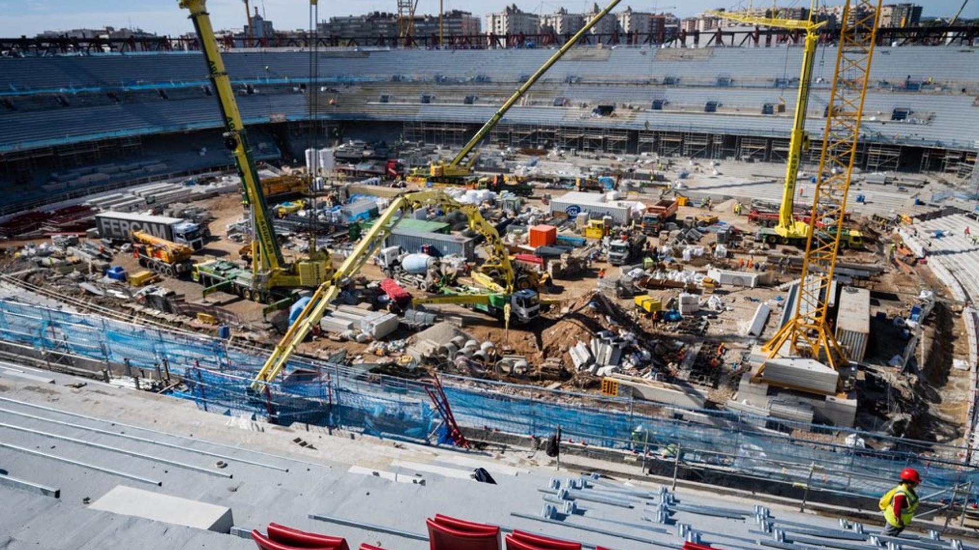 Estado actual de las obras del Camp Nou