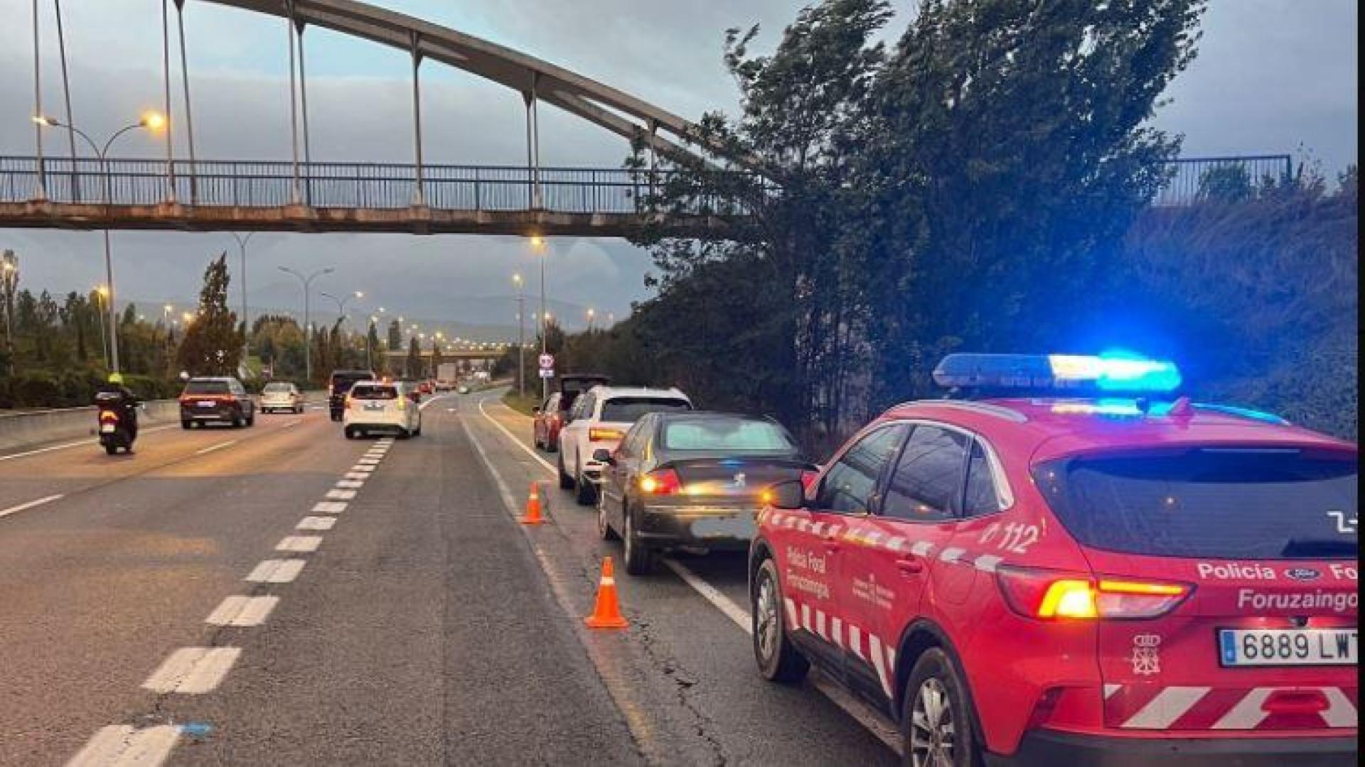 Imagen de los vehículos implicados en el accidente múltiple