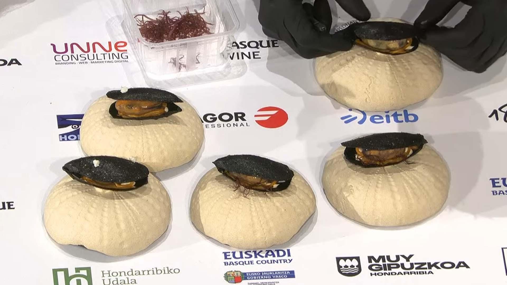 Uno de los pinchos que se están elaborando este lunes en el campeonato