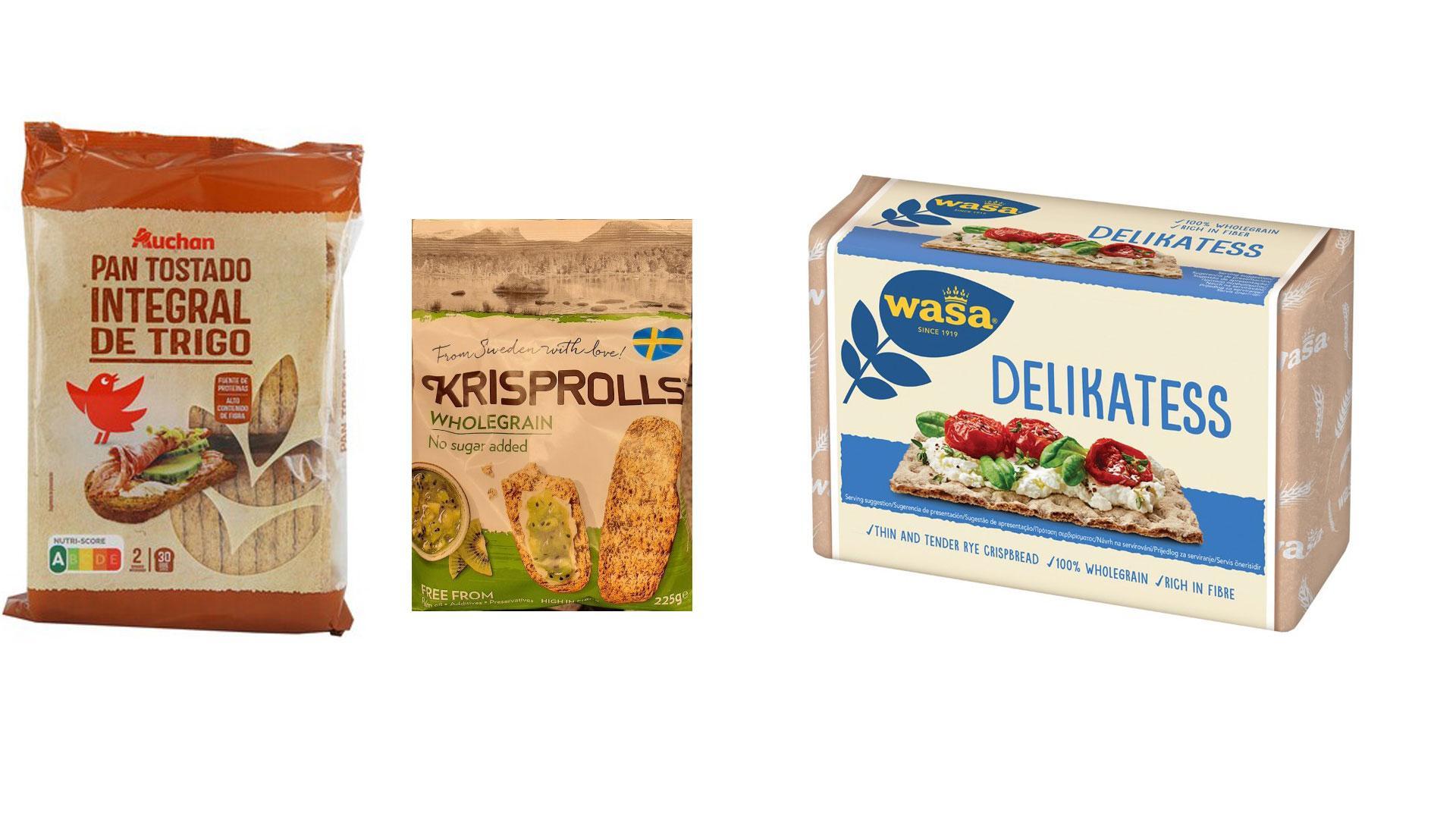Algunos de los panes más saludables analizados por la OCU