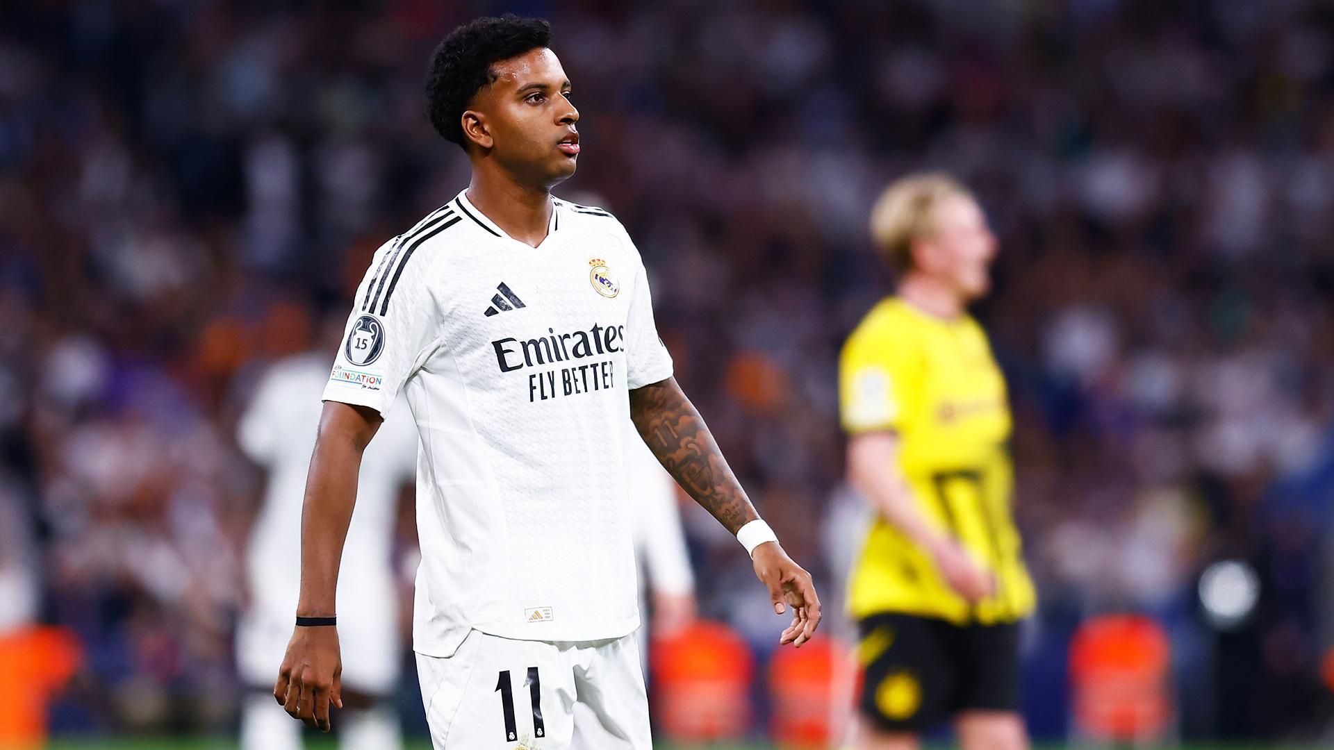 El madridista Rodrygo Goes durante el choque de la Champions contra el Borussia Dortmund