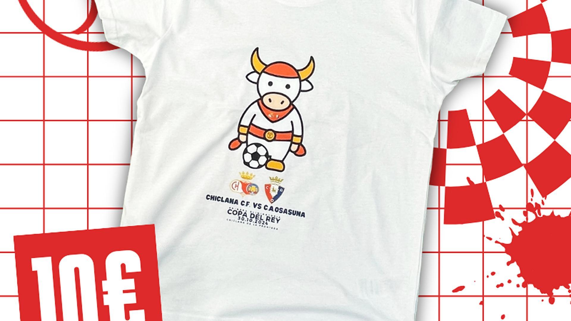 Detalle de la camiseta lanzada por el Chiclana F:C. con motivo de la eliminatoria de la Copa del Rey contra Osasuna