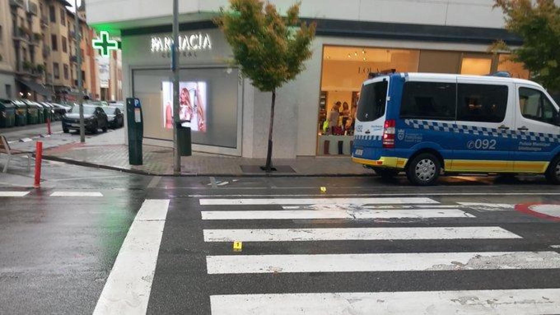 Paso de peatones de la calle Amaya donde ocurrió el atropello