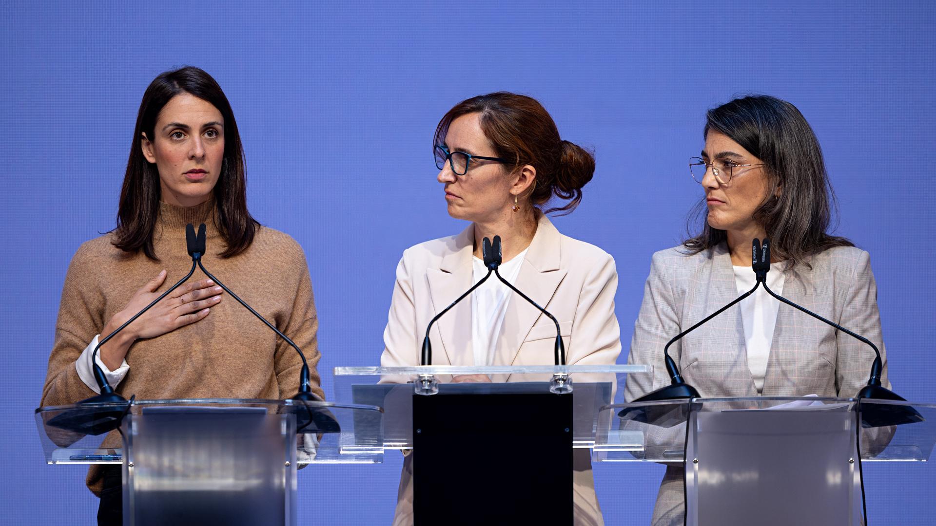 Rueda de Prensa de Rita Maestre, Manuela Bergero y Mónica García
