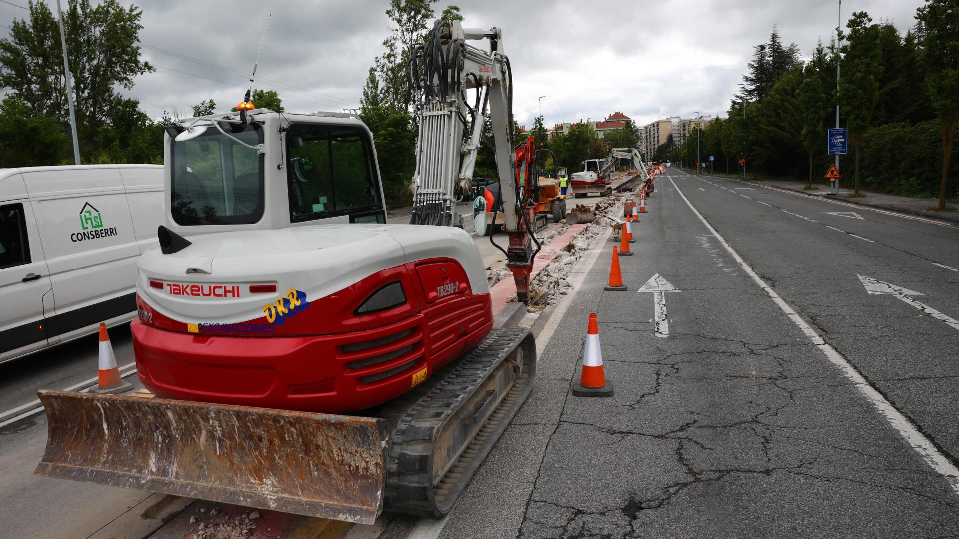 Imagen de archivo de cuando comenzaron las obras en mayo
*L: PAMPLONA 
*T: OBRAS CARRIL BICI DE LANDABEN A SAN JORGE