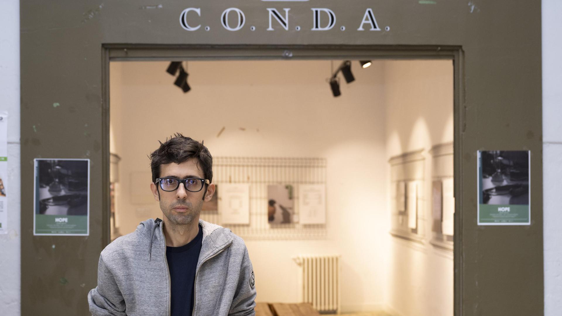 Javier Mulfó, en la exposición que presenta en Geltoki