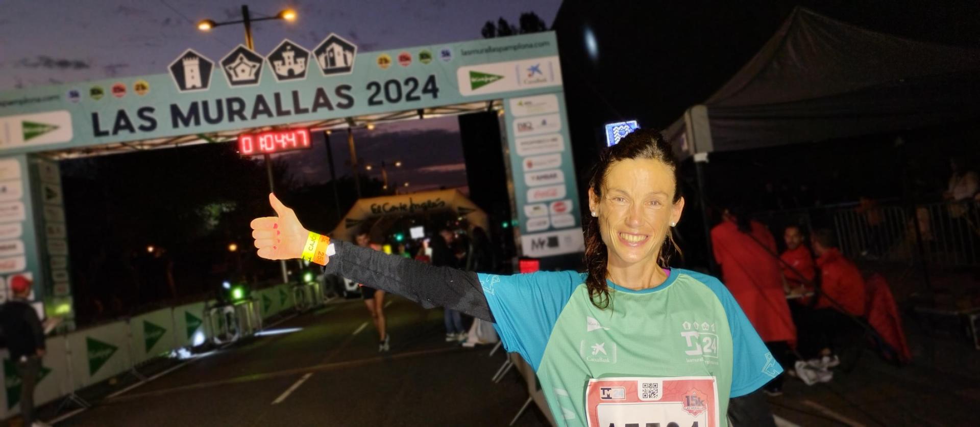 Amaia Melero, ganadora de los 15k de la Carrera de las Murallas