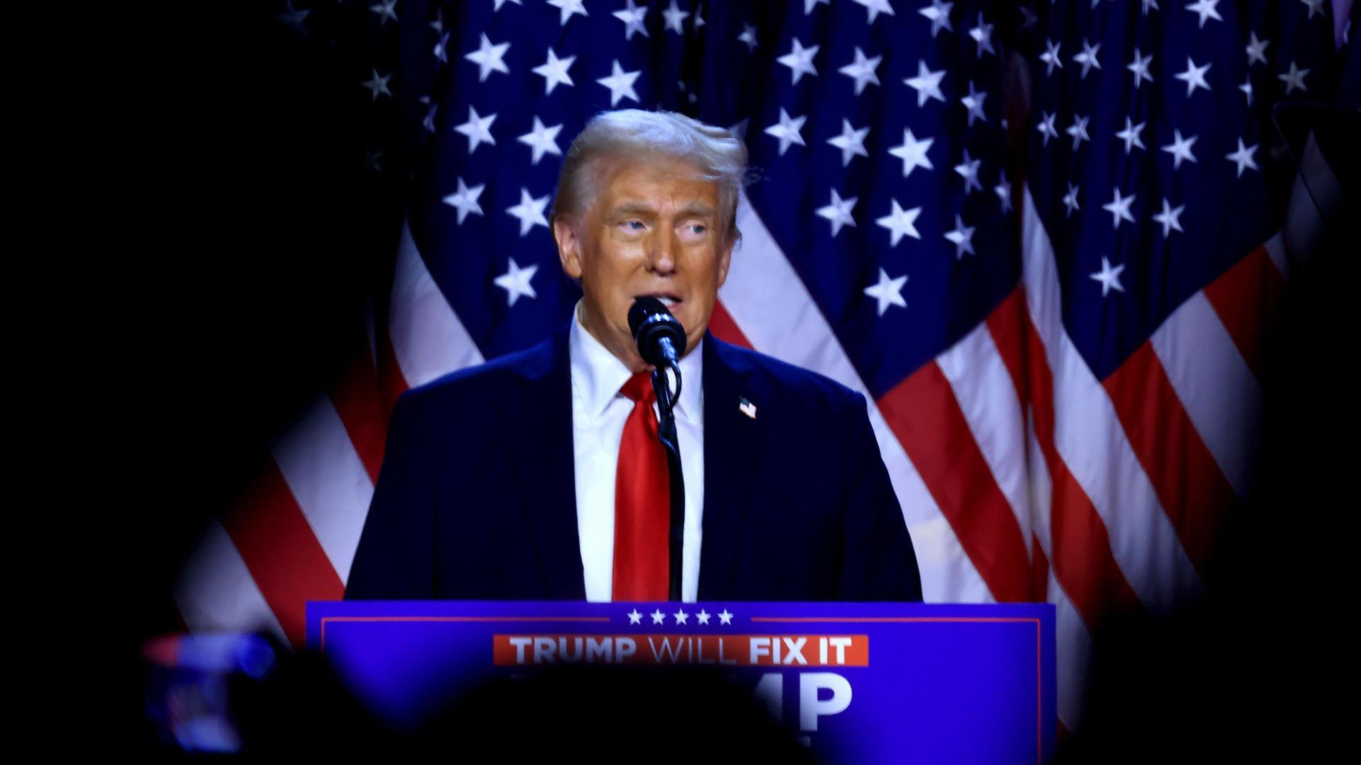 Trump, en su comparecencia celebrando la victoria