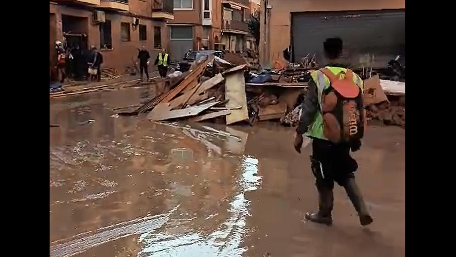 Vídeo del estado de los locales y bajos en la localidad valenciana de Paiporta