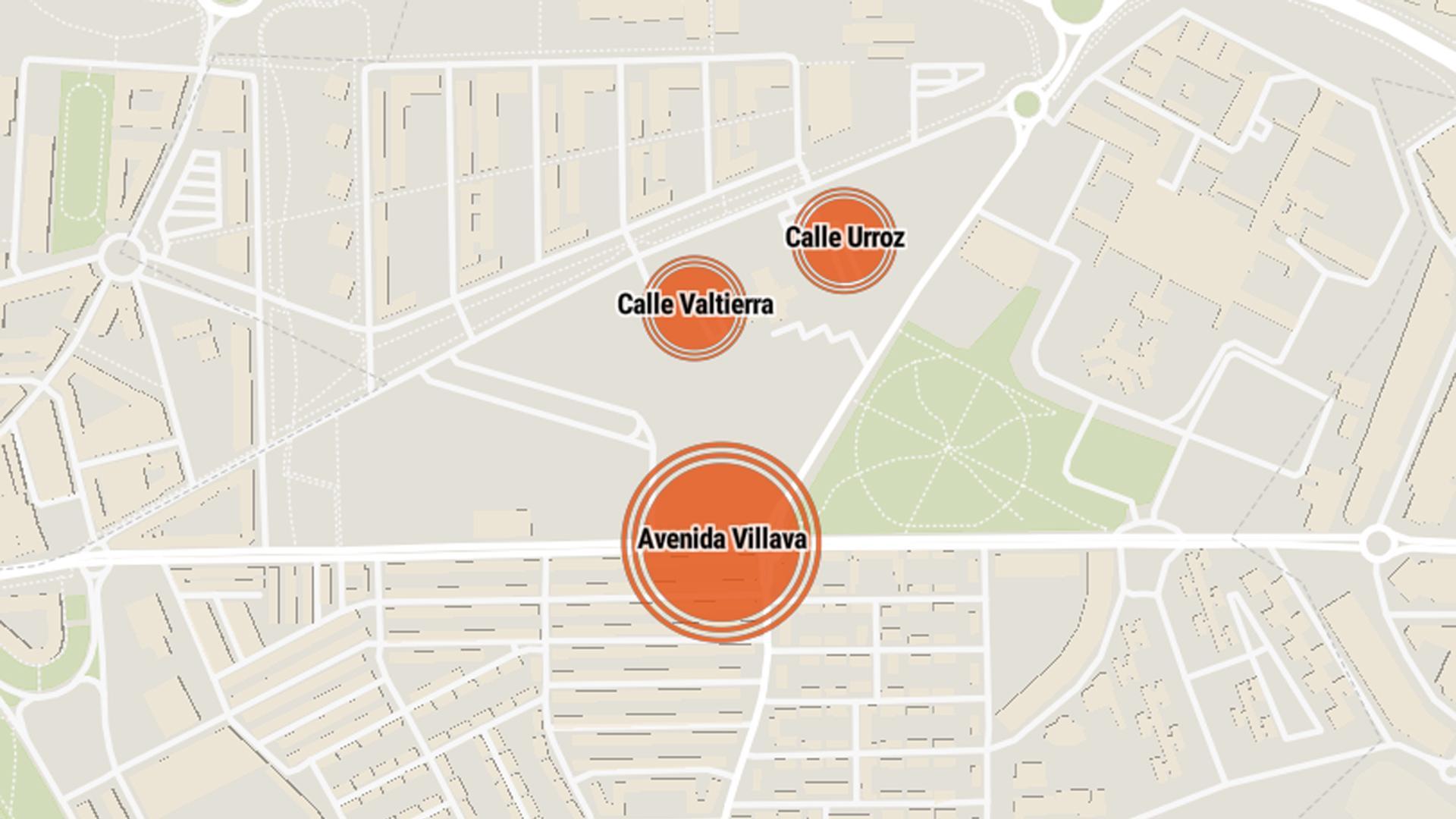 Pulse en el gráfico inferior para ver los datos concretos de cada calle