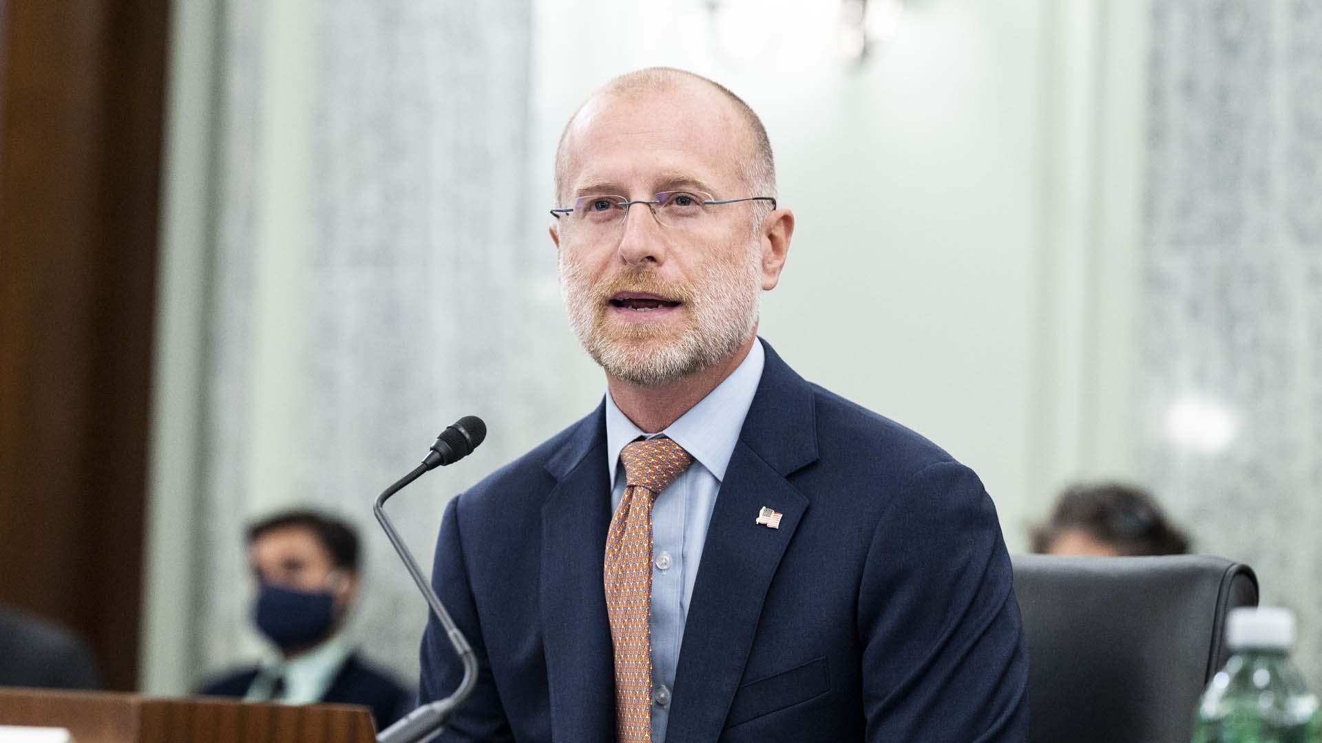 Brendan Carr, en una fotografía de archivo
October 7, 2021, Washington, DC, United States: October 7, 2021 - Washington, DC, United States: BRENDAN CARR, Commissioner, Federal Communications Commission, speaking at a hearing of the Senate Commerce, Science, and Transportation committee.
Europa Press/Contacto/Michael Brochstein
07/10/2021 ONLY FOR USE IN SPAIN