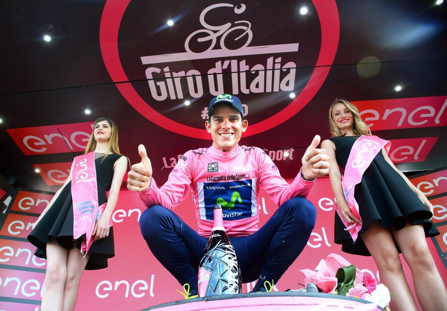 Andrey Amador llegó a ser líder del Giro de Italia.
